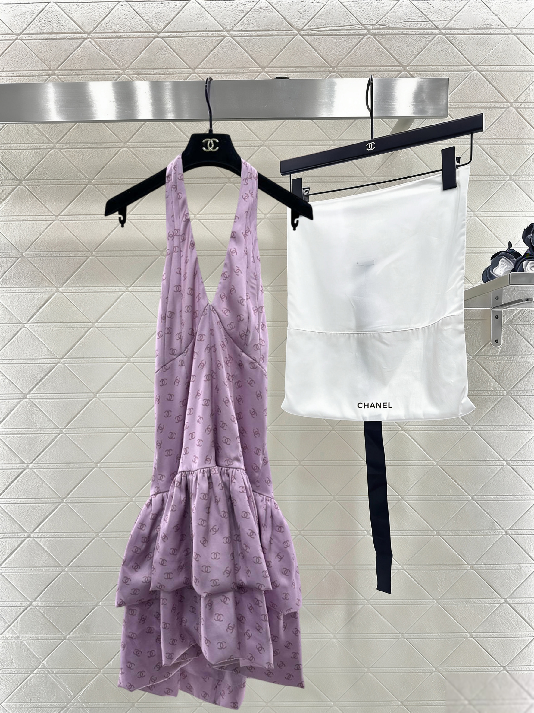 Printed Halter Neck Dress