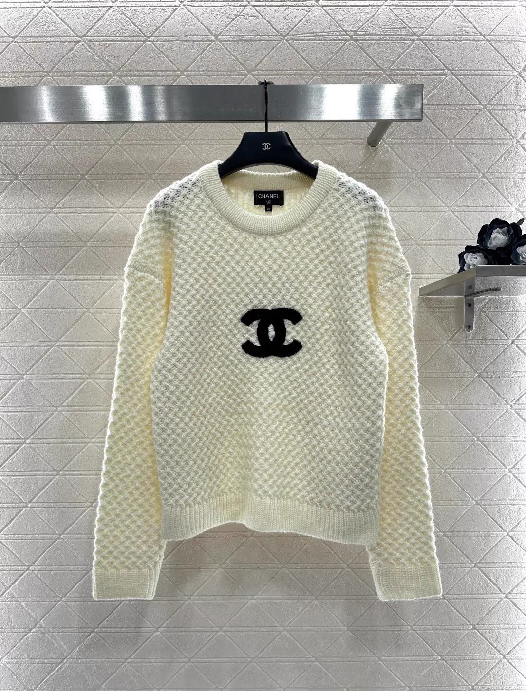 Embroidered Logo Knit Sweater
