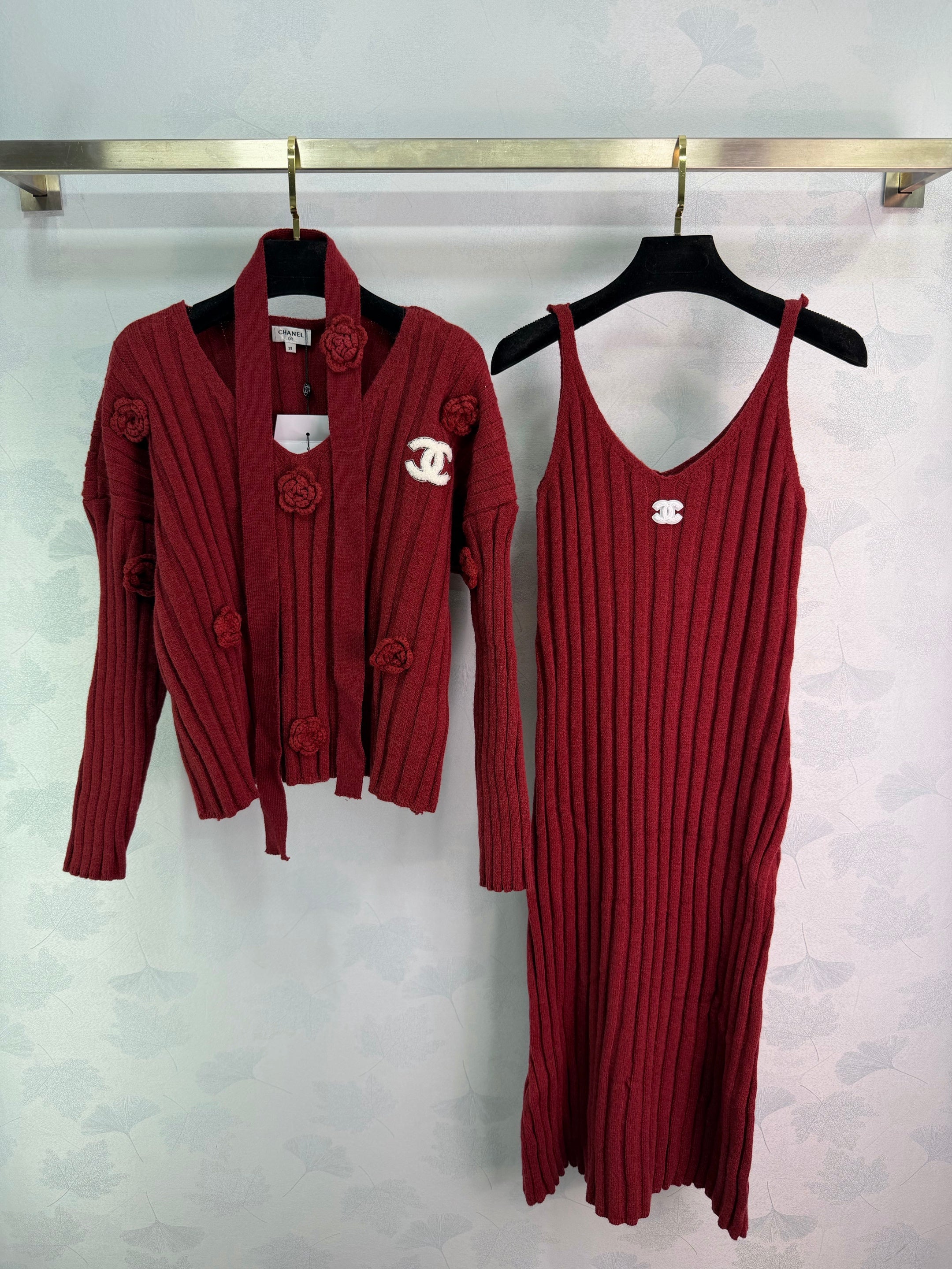 V-neck top + slip dress