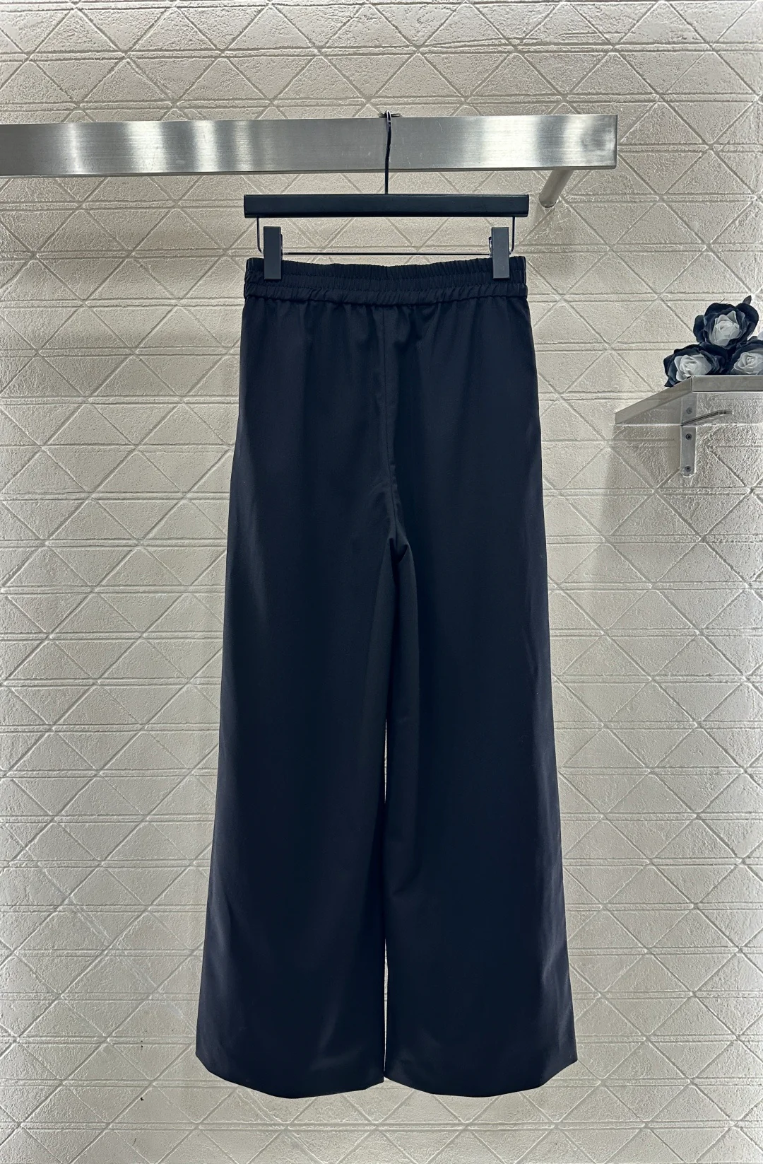 Logo Wide-Leg Wool Trousers