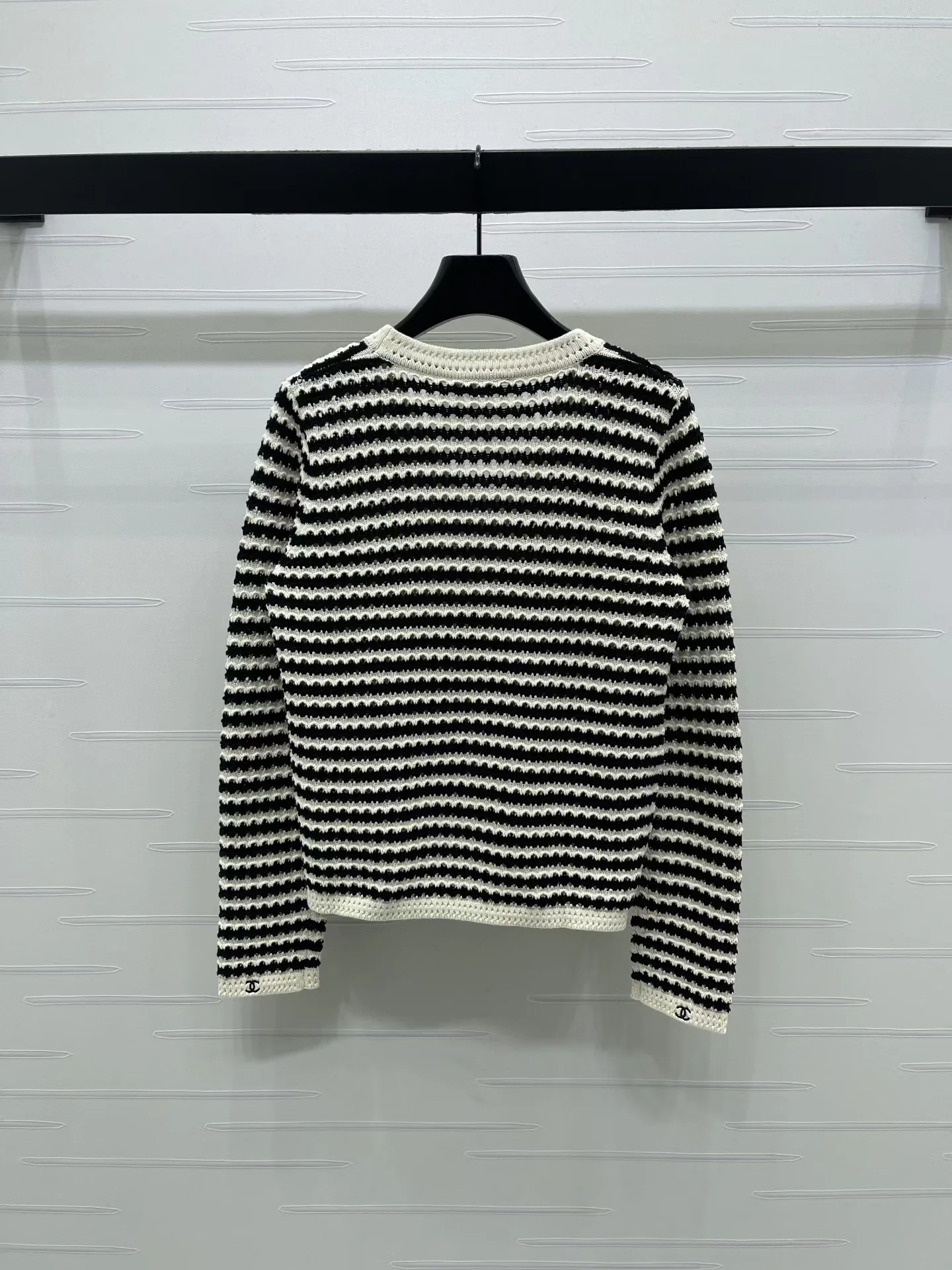 Striped V-neck Cardigan