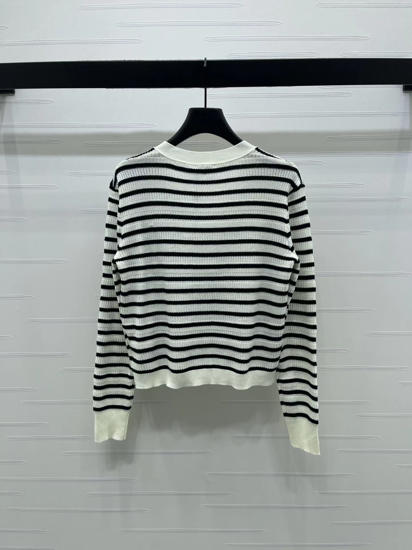 Striped V-neck Cardigan