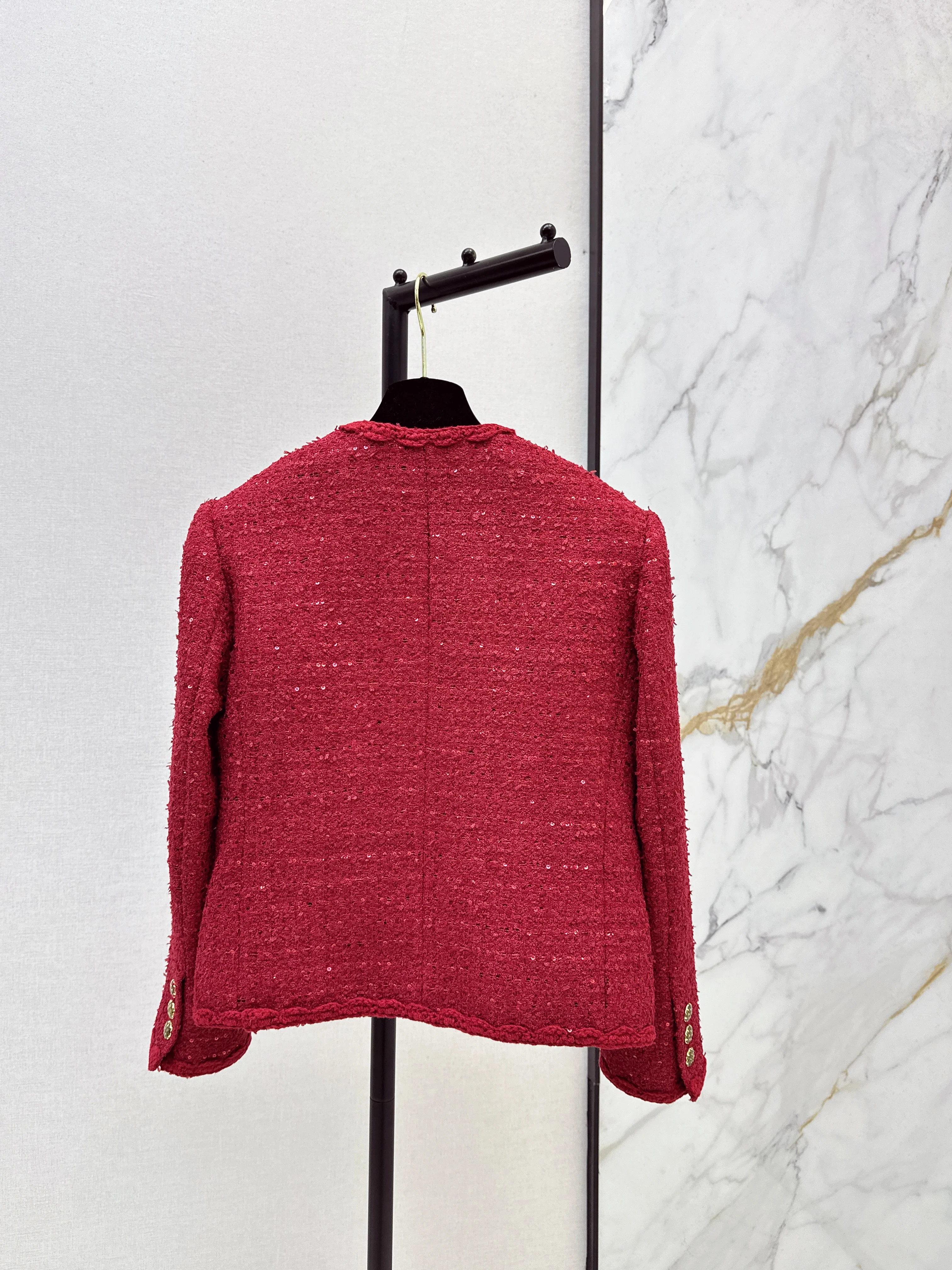 Lapel-front, four-pocket woven jacket