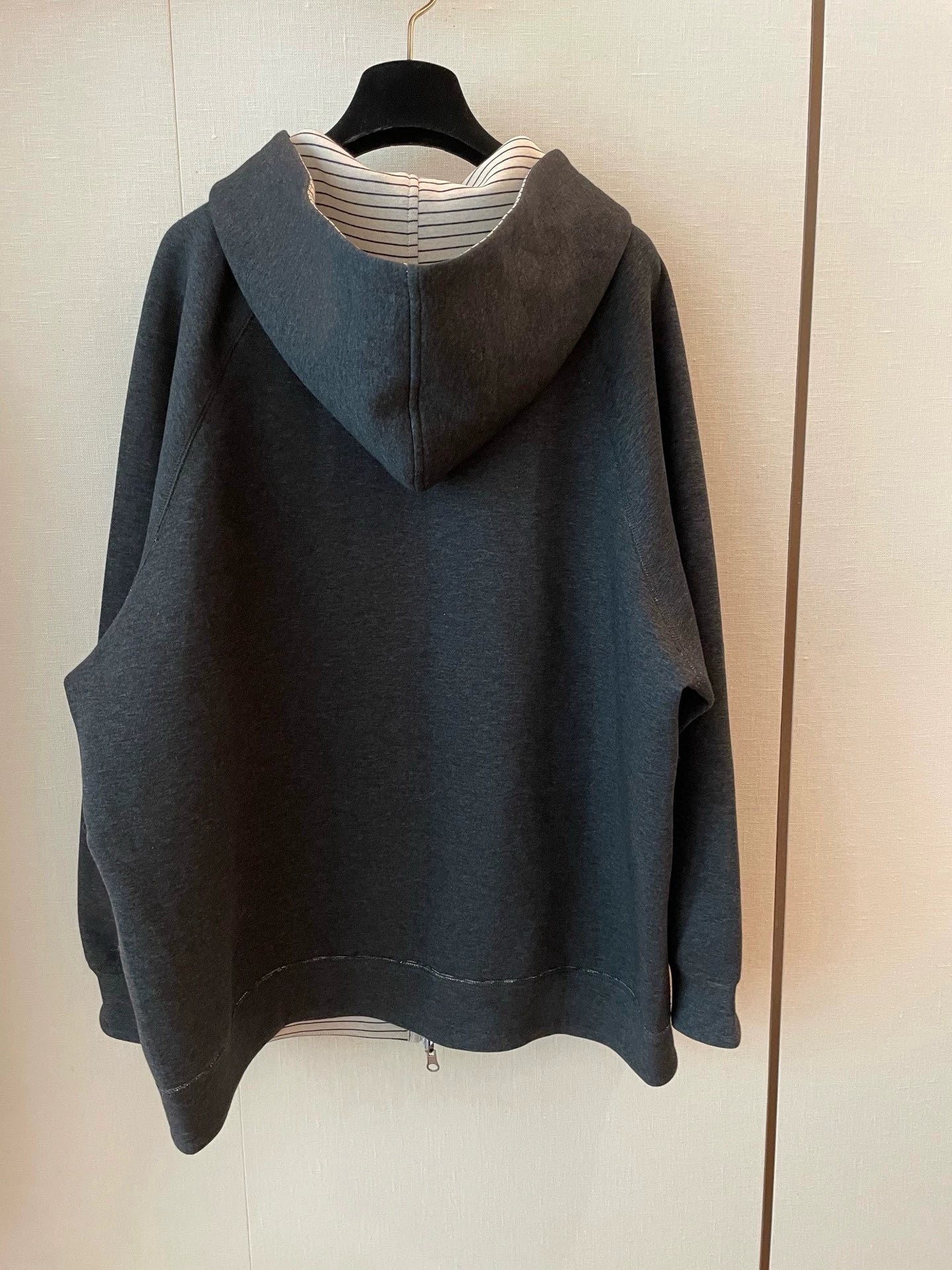 Zippered Hooded Sweatshirt
