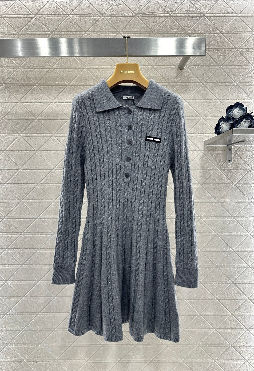 Located Cable Knit Dress