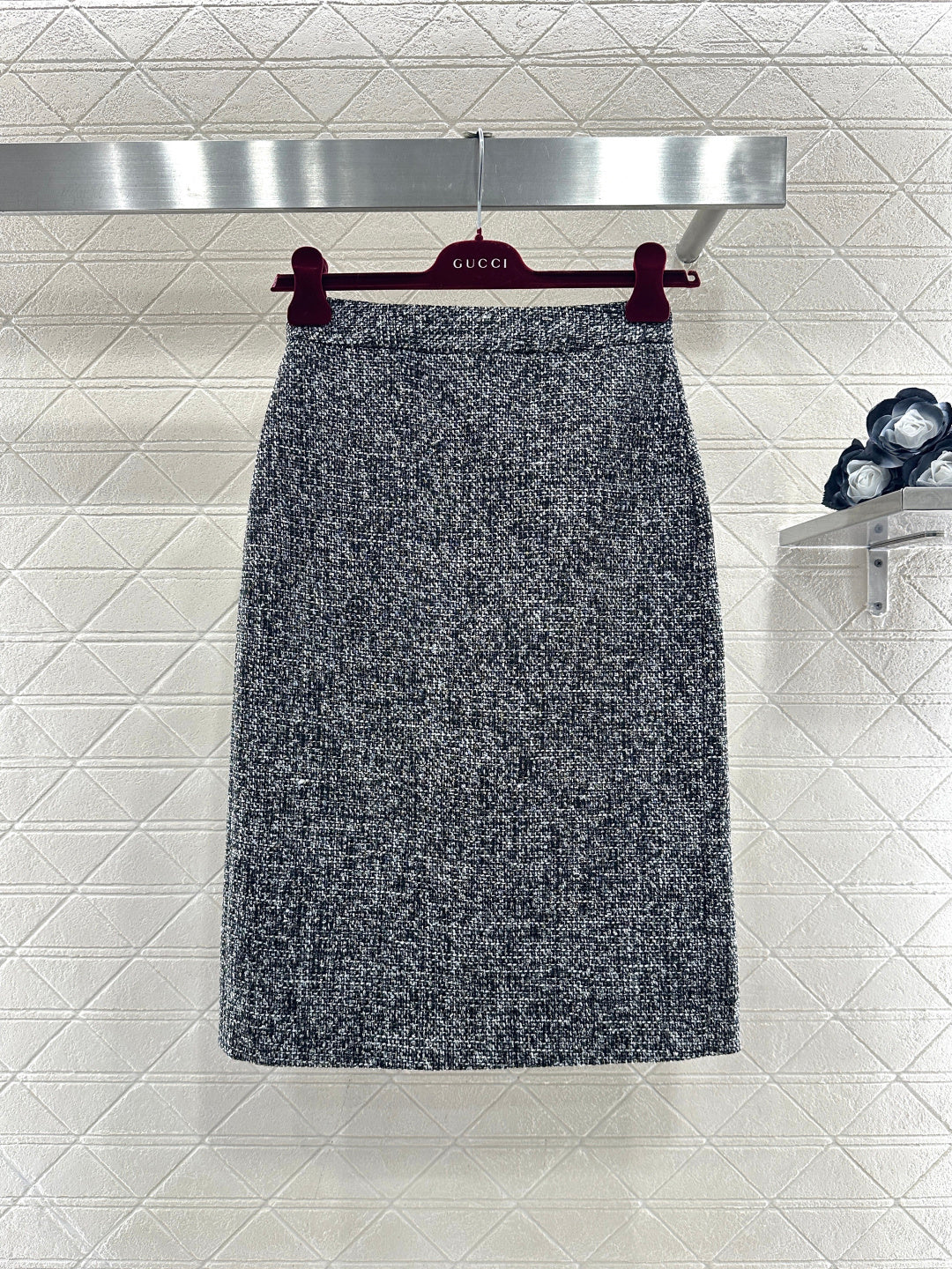 Heather Gray Wool Jacket/Skirt