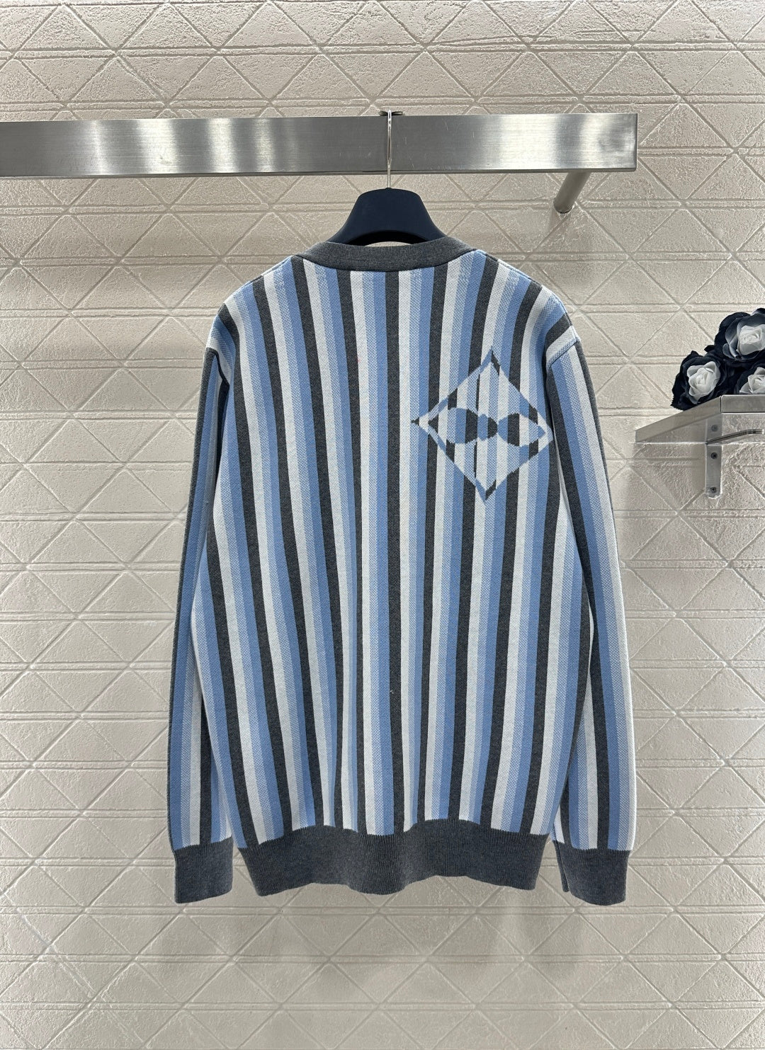 Striped Oversized Knit Cardigan