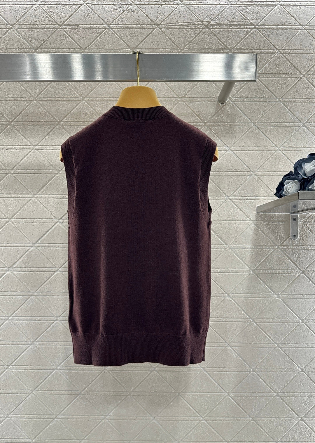 Crew Neck Knitted Vest