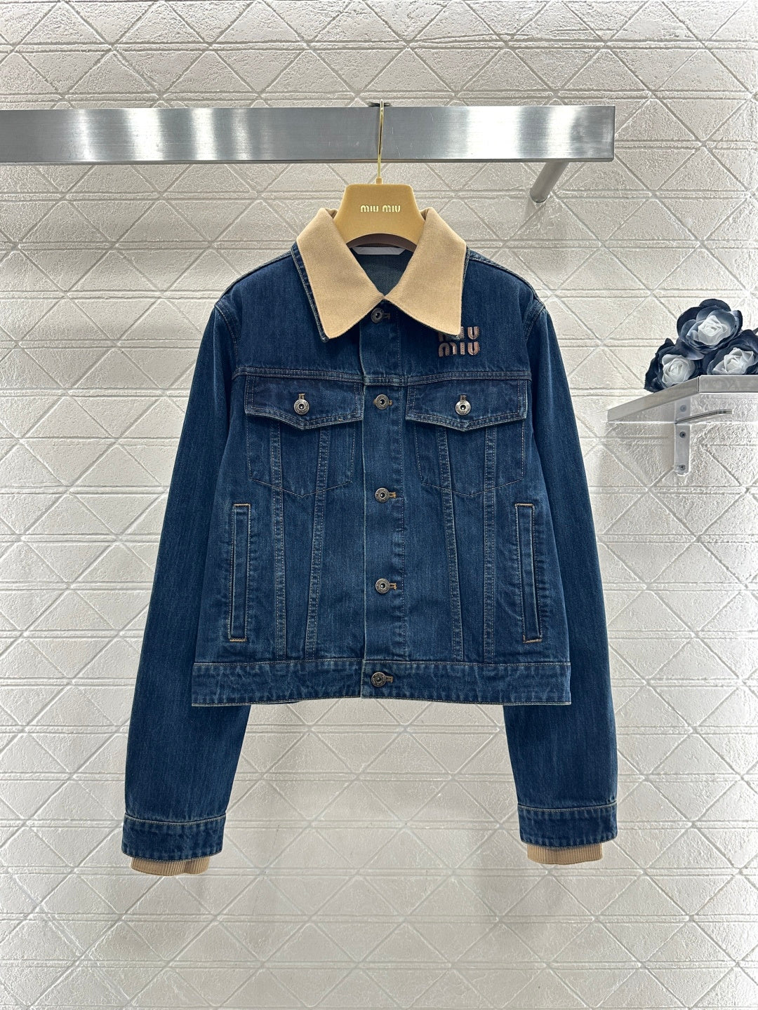 Patchwork Collared Denim Jacket/Pants