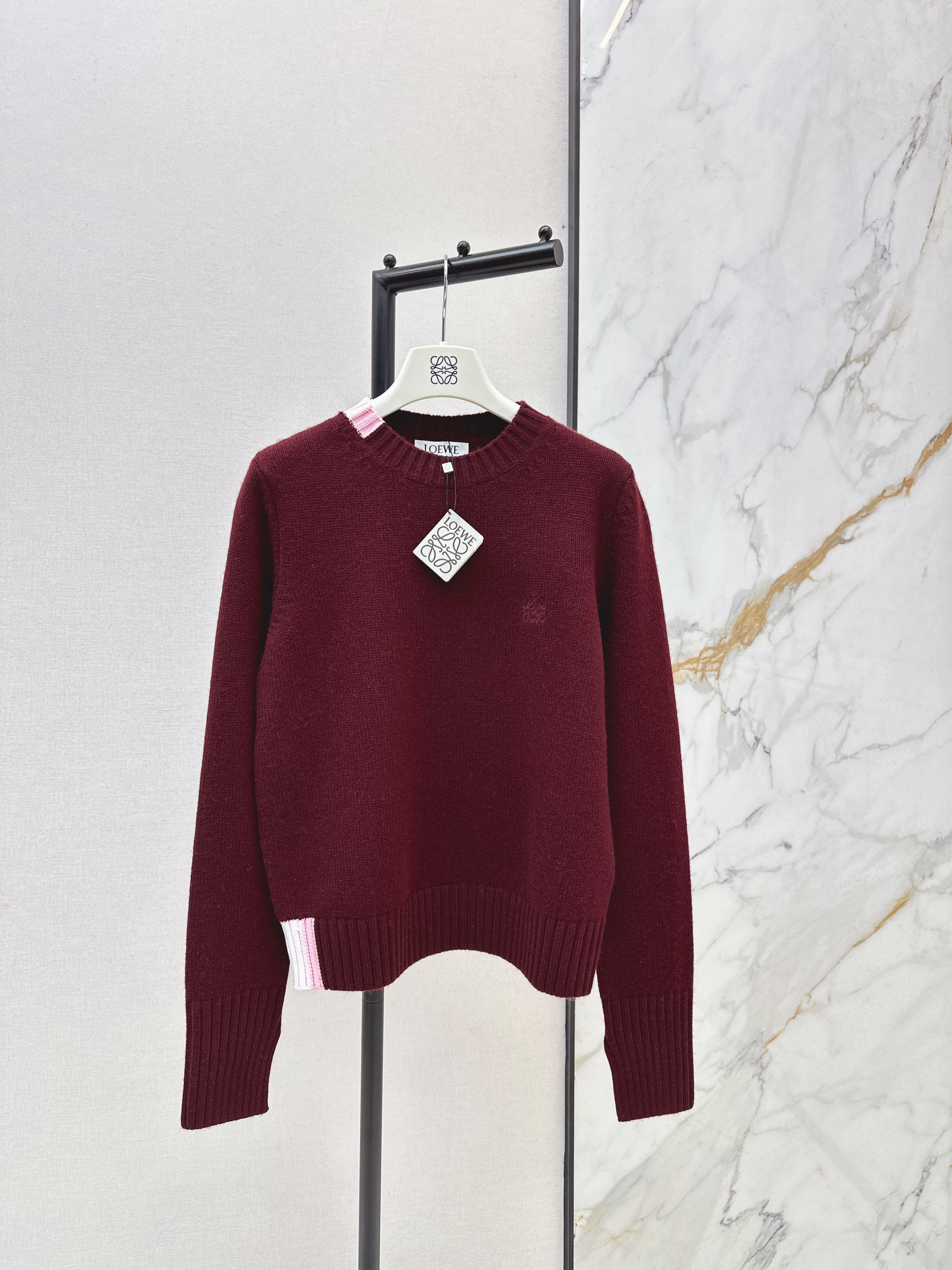 Color-blocked cashmere sweater