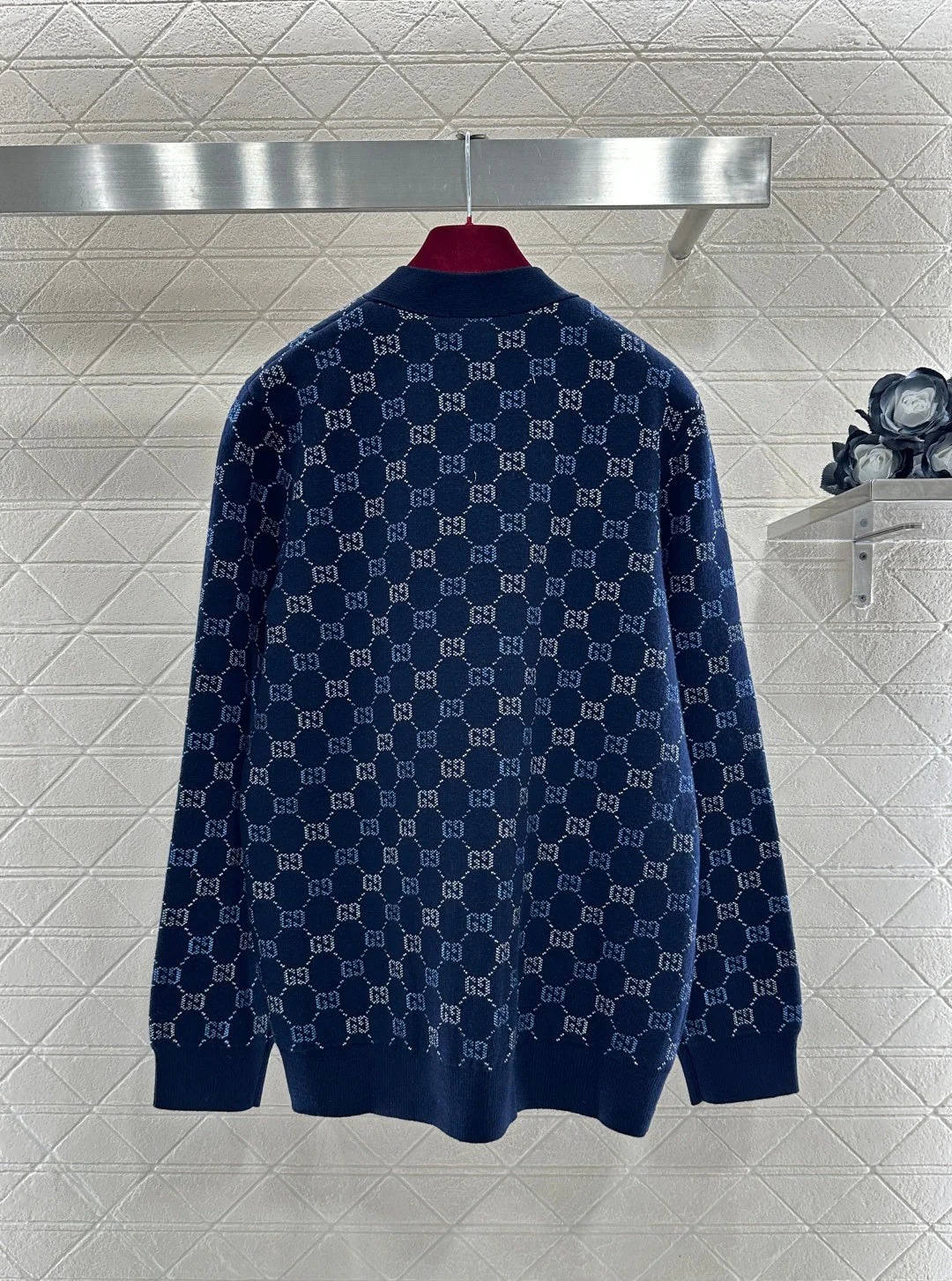 Jacquard Knit Cardigan Jacket