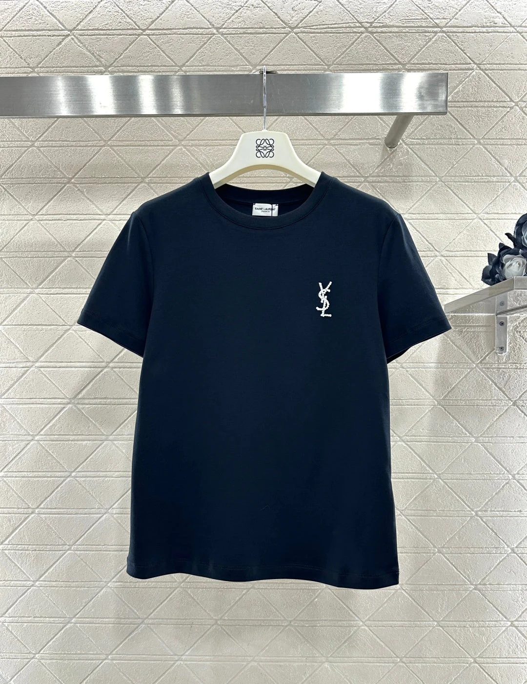 Beaded Letter Short-Sleeve T-Shirt