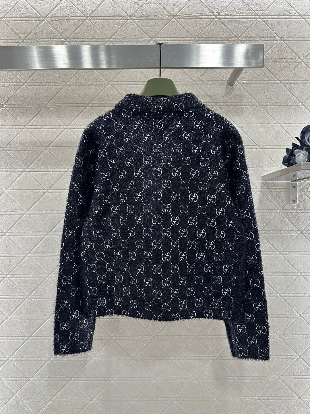 Jacquard Mid-Length Trench Coat