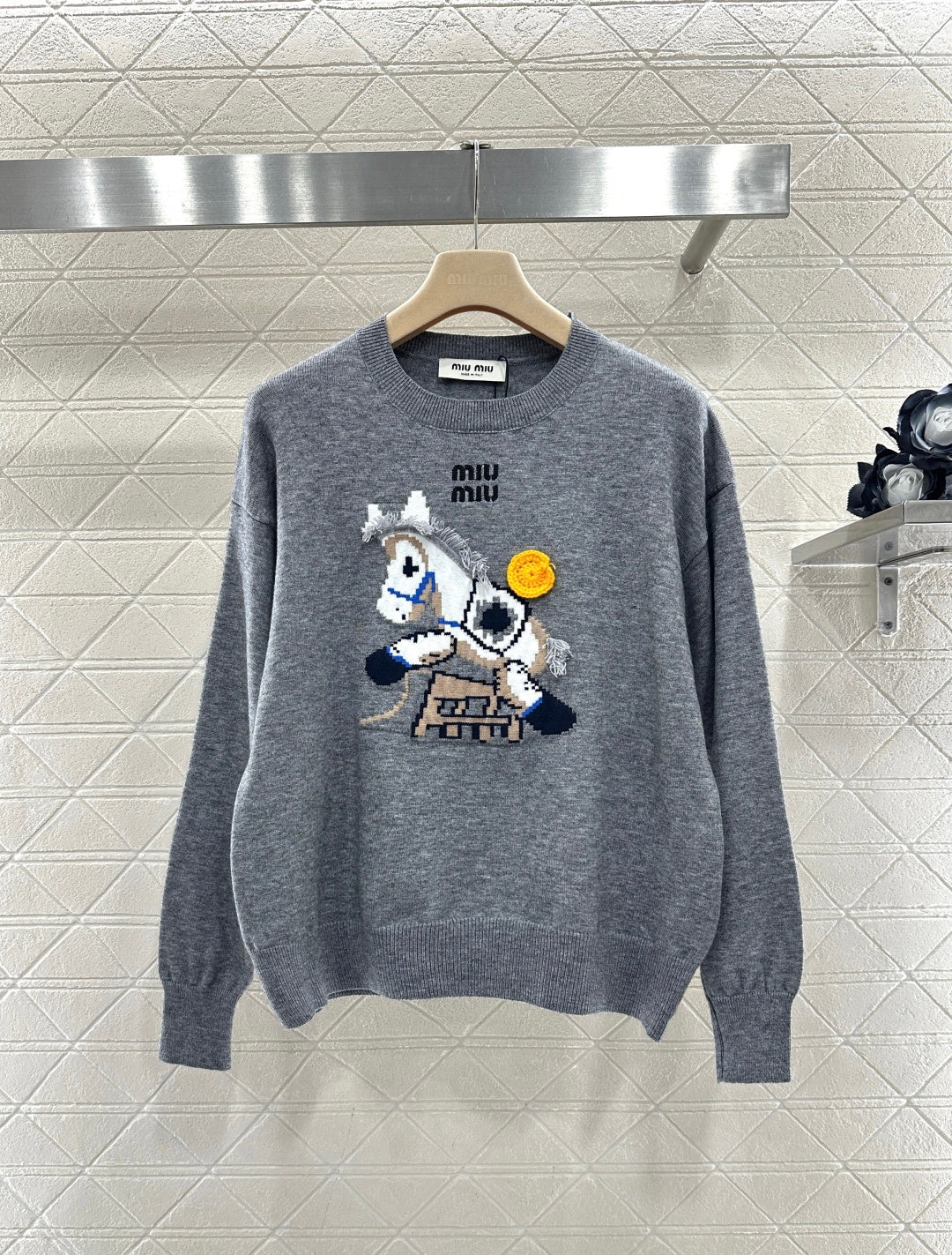 Jacquard Horse-Year Knit Sweater