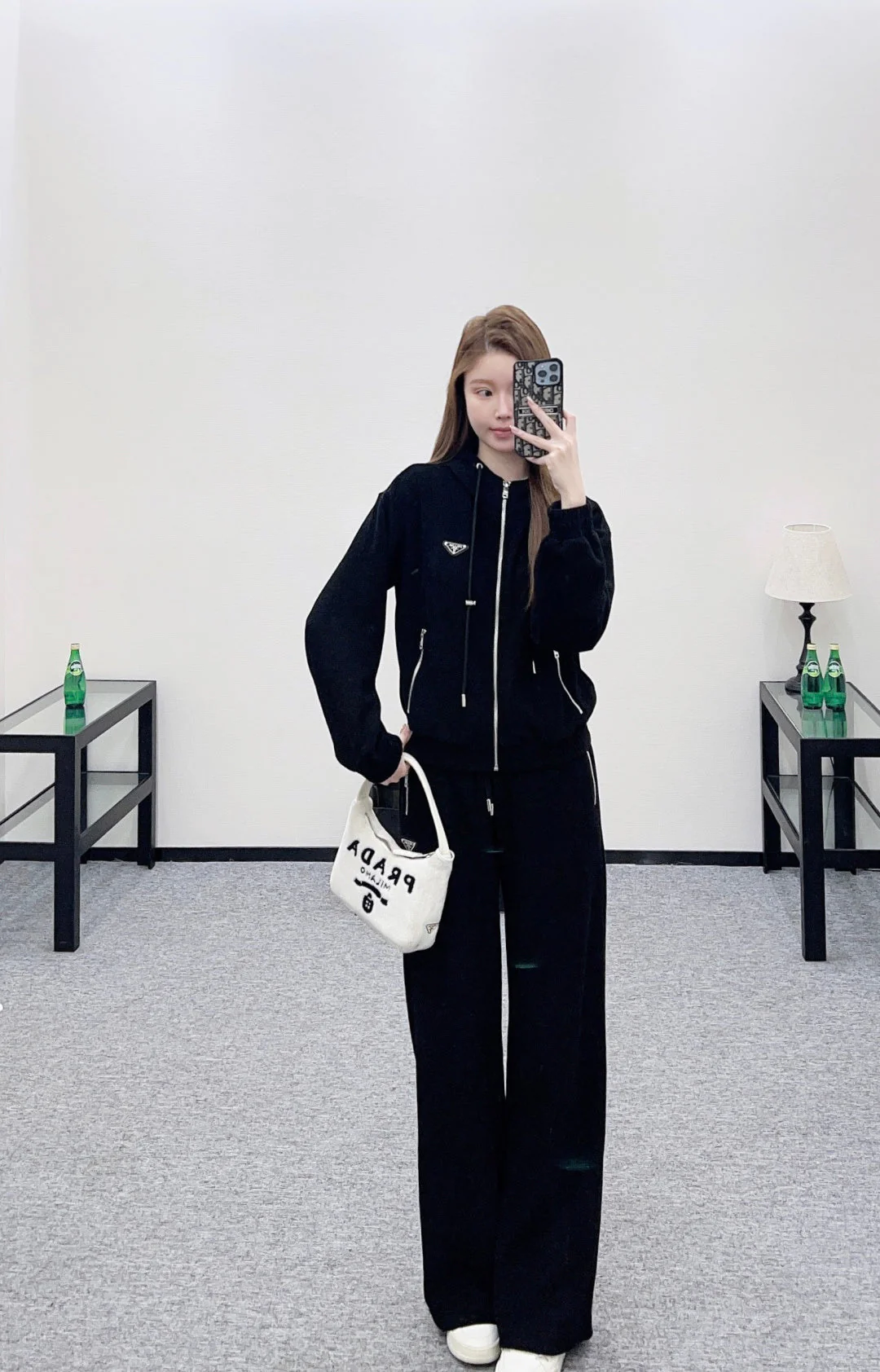 Hooded Drawstring Jacket and Pants Set