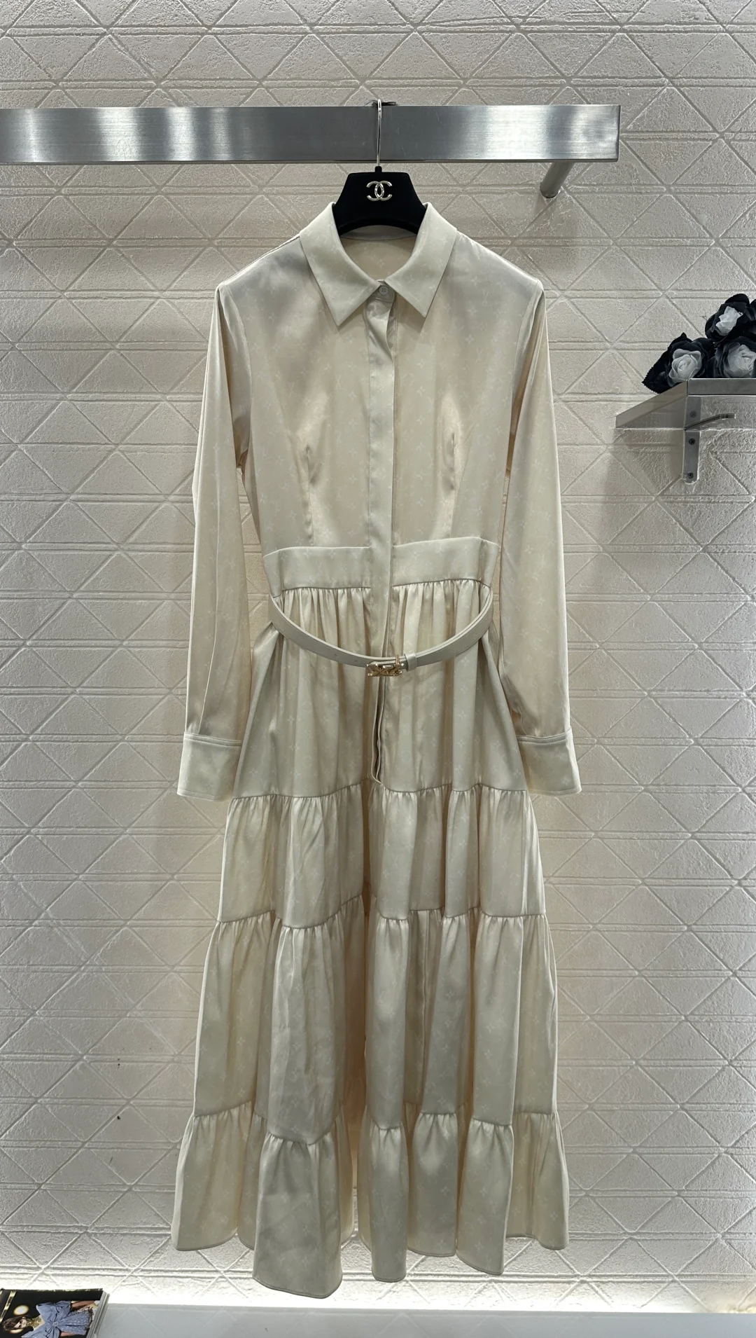 Printed Belted Shirt Dress