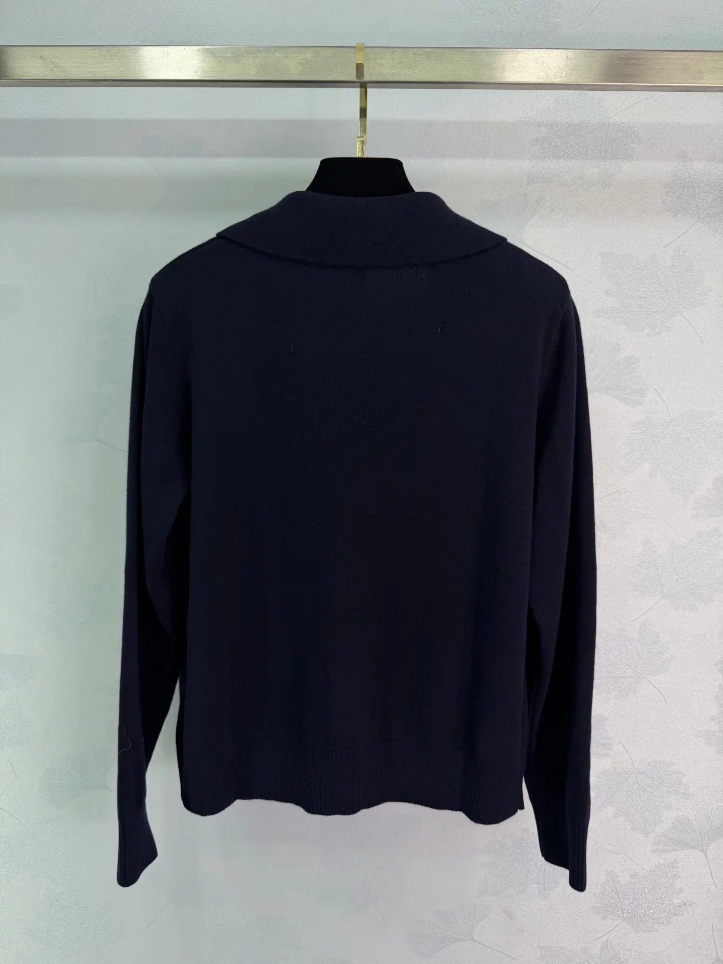 Navy Blue Knit Cardigan