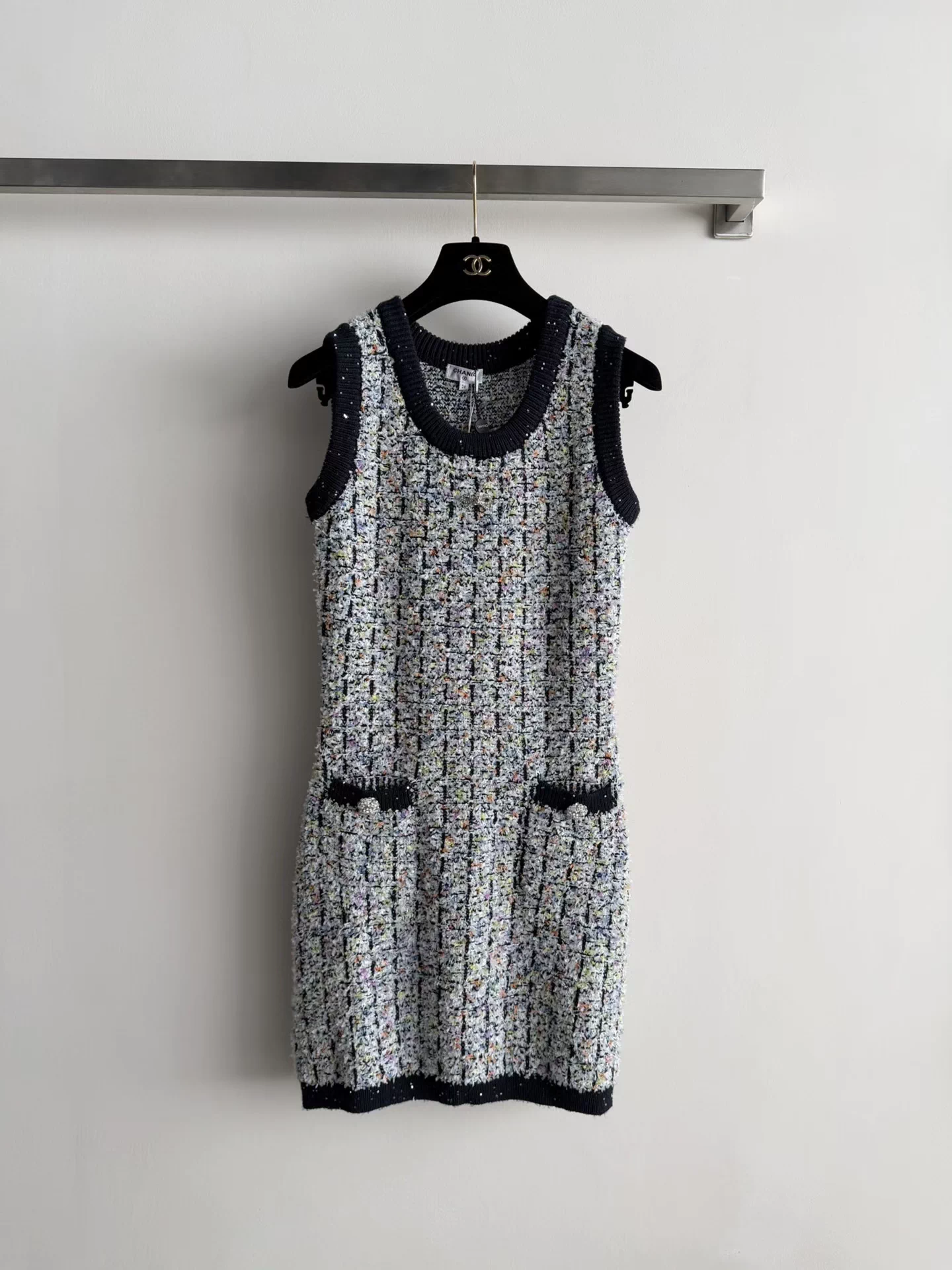 Tweed sleeveless dress