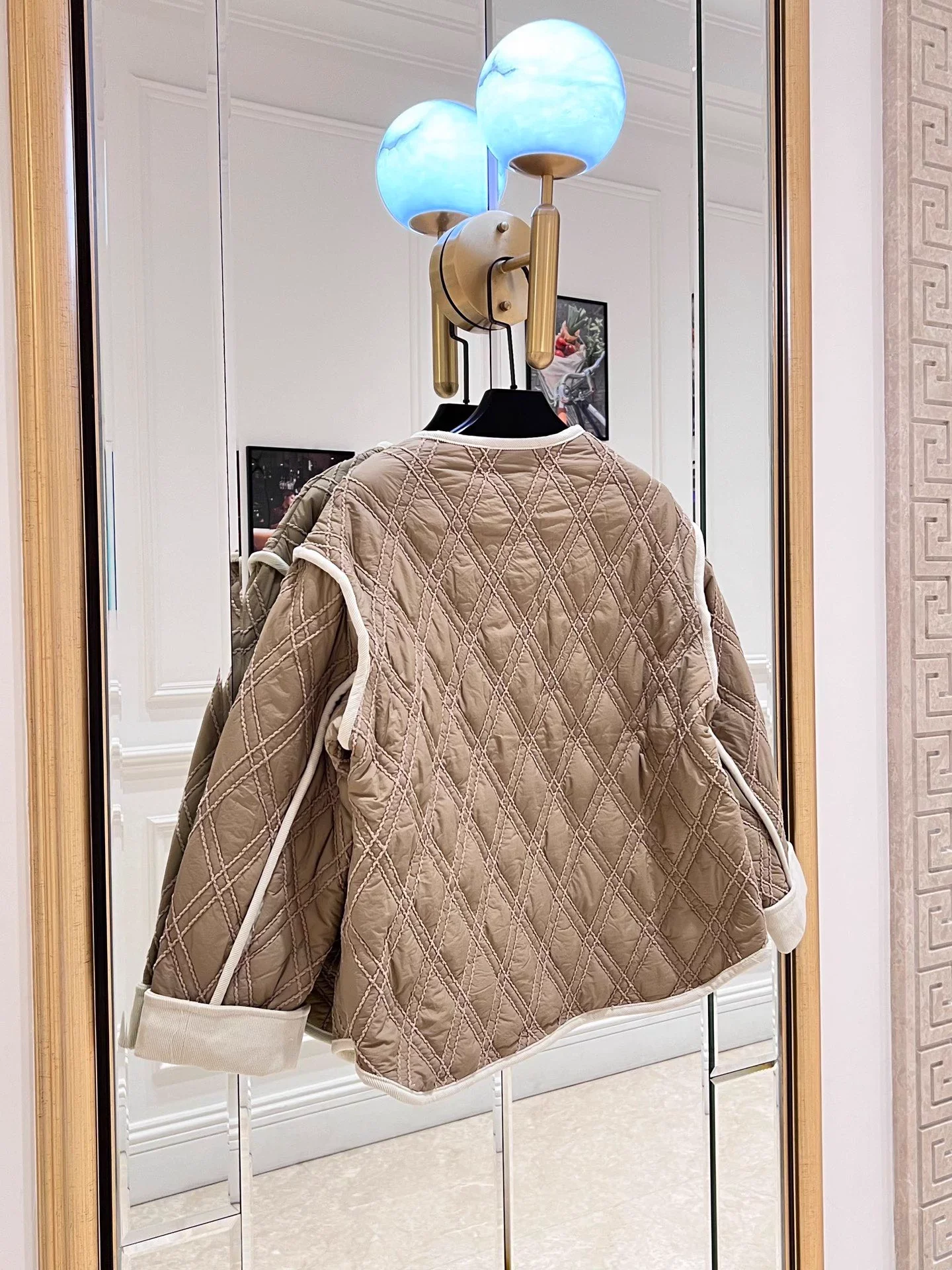 Diamond Pattern Cotton Jacket