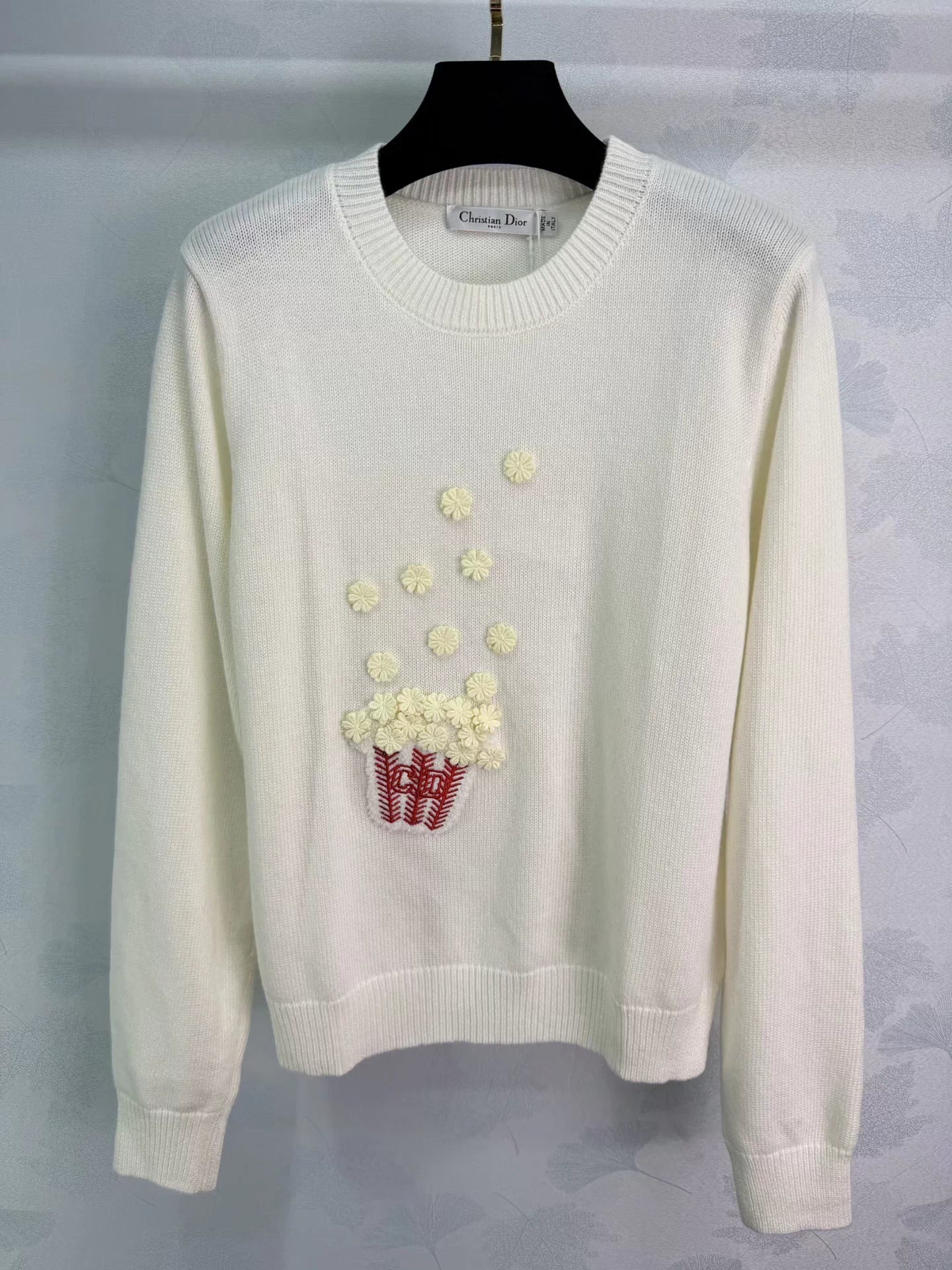 Popcorn Embroidered Sweater