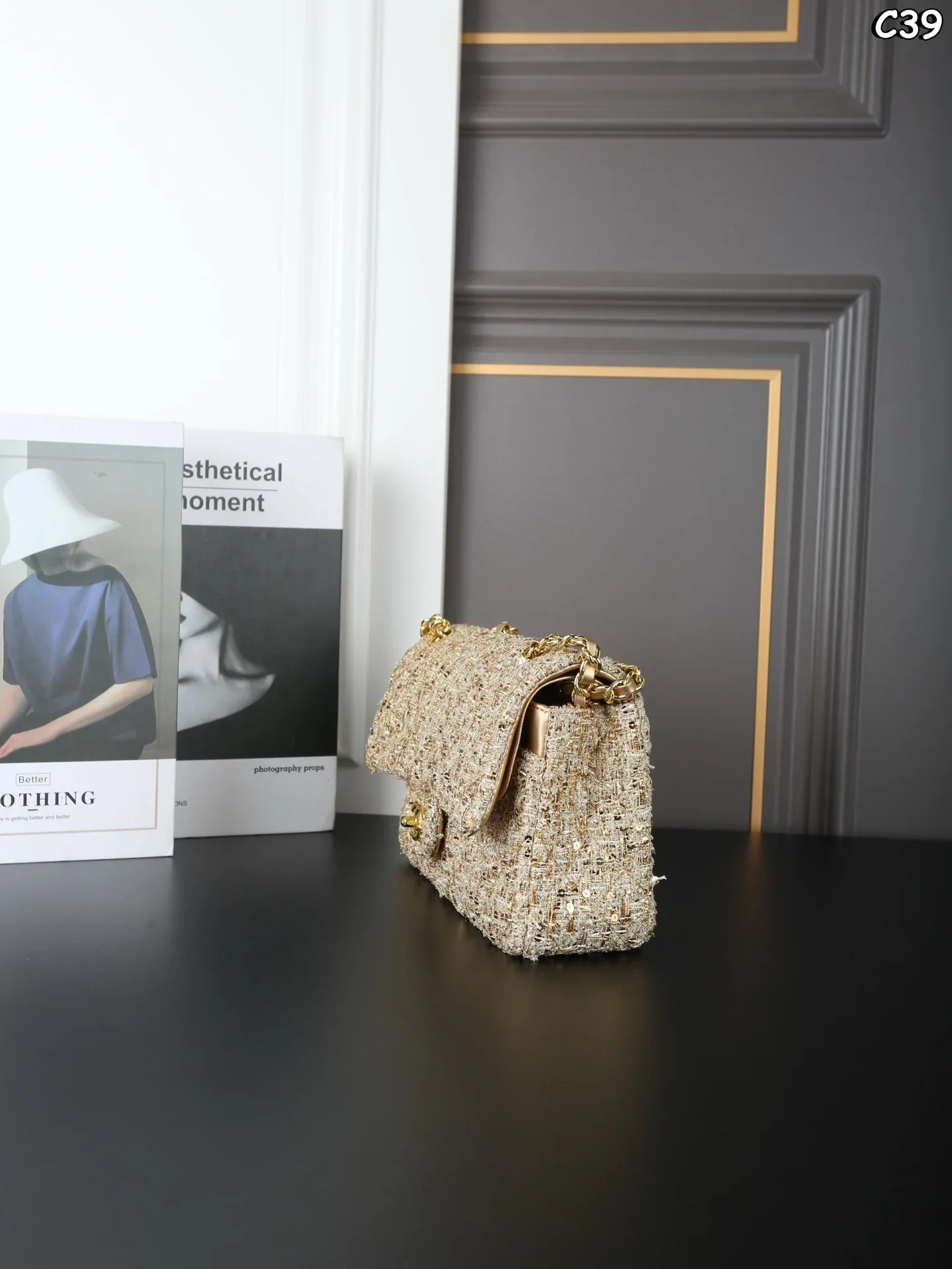 25 new tweed sequin chain bag