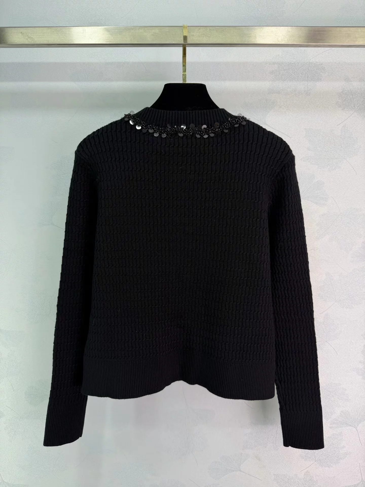 Sequined Knit Cardigan