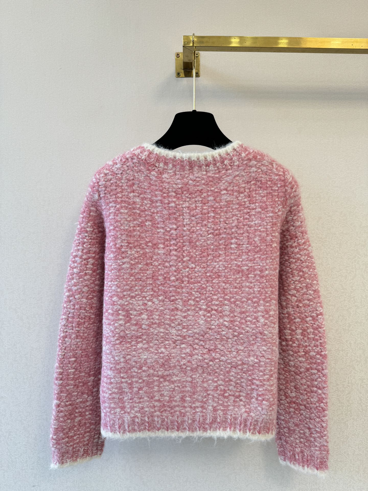 25fw New Pink Tweed Cashmere Cardigan