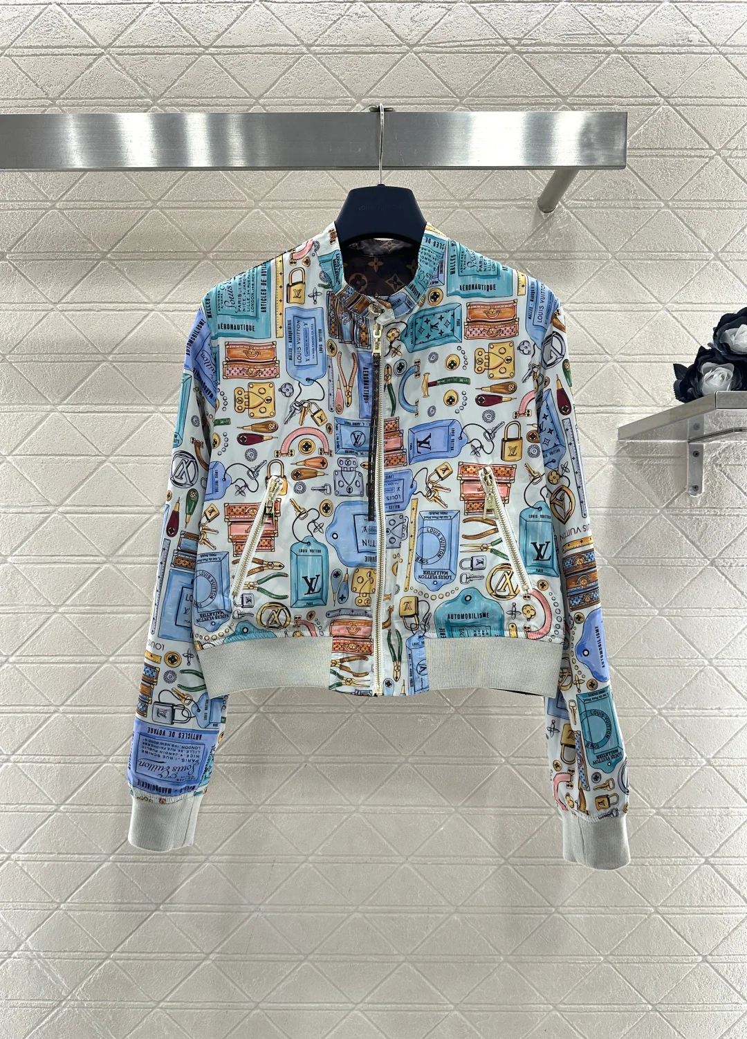 Reversible Printed Zip-Up Jacket