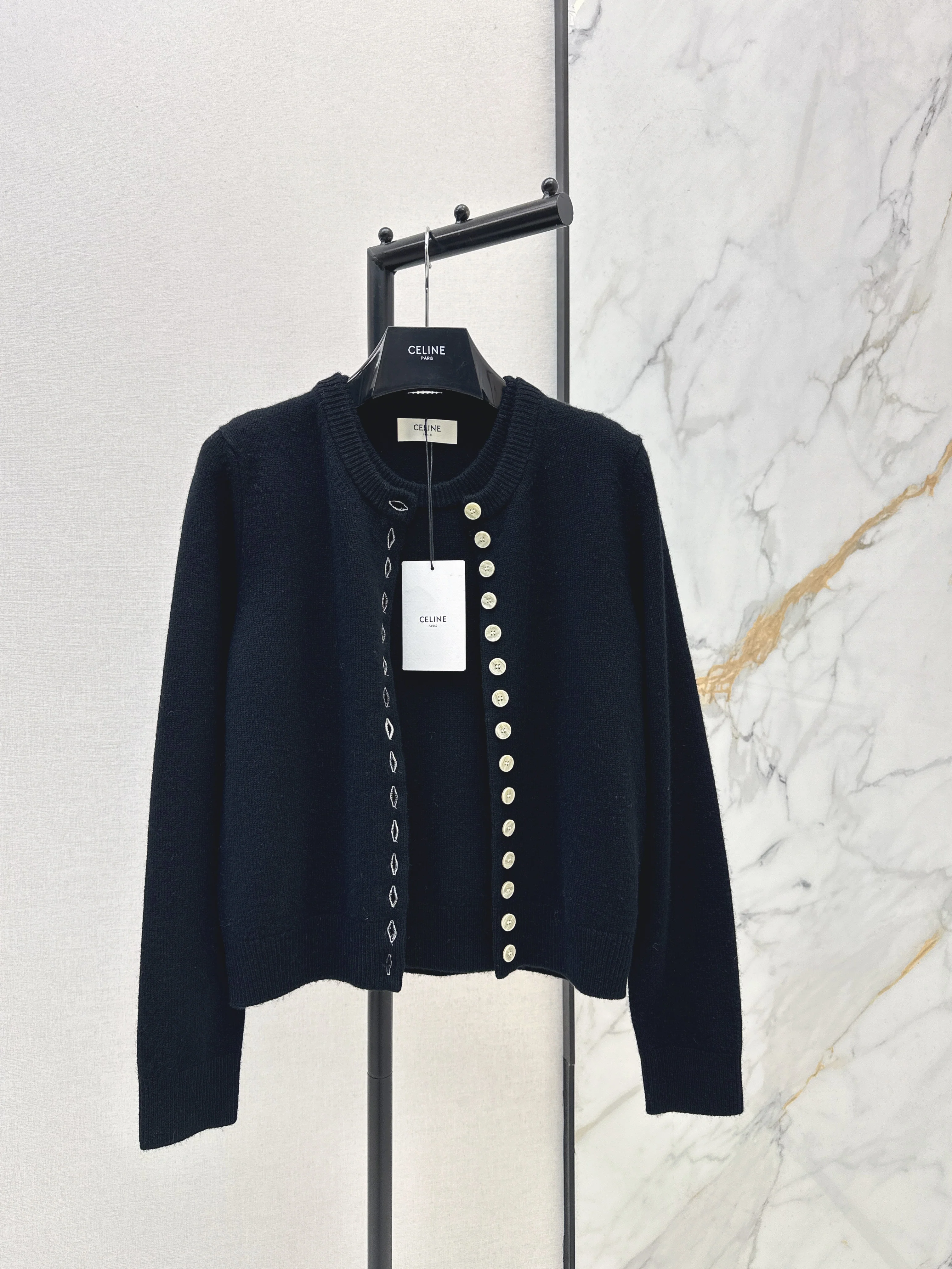 Knitted faux two-piece sweater