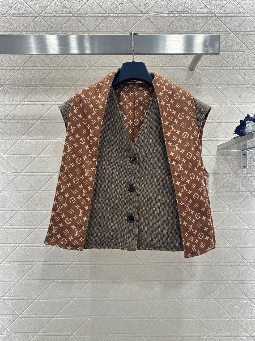 Woolen Scarf Vest Two-Piece Set