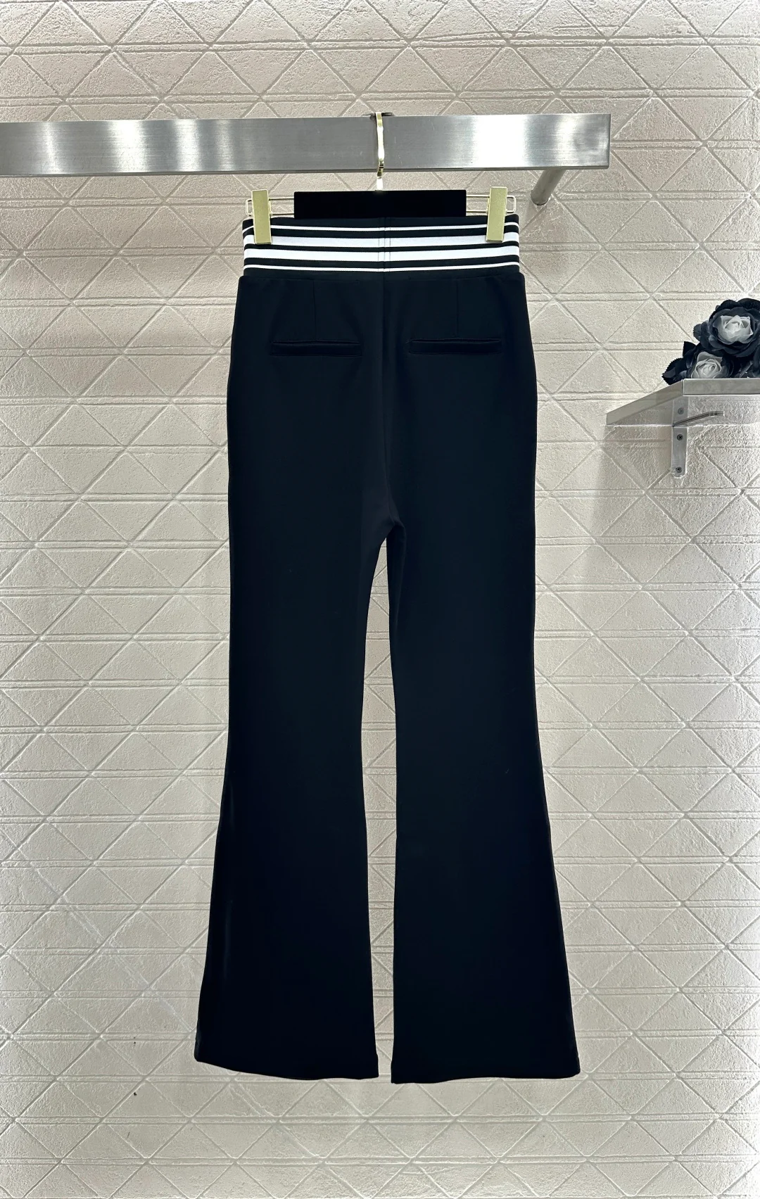 Flare Webbing Zipper Pants