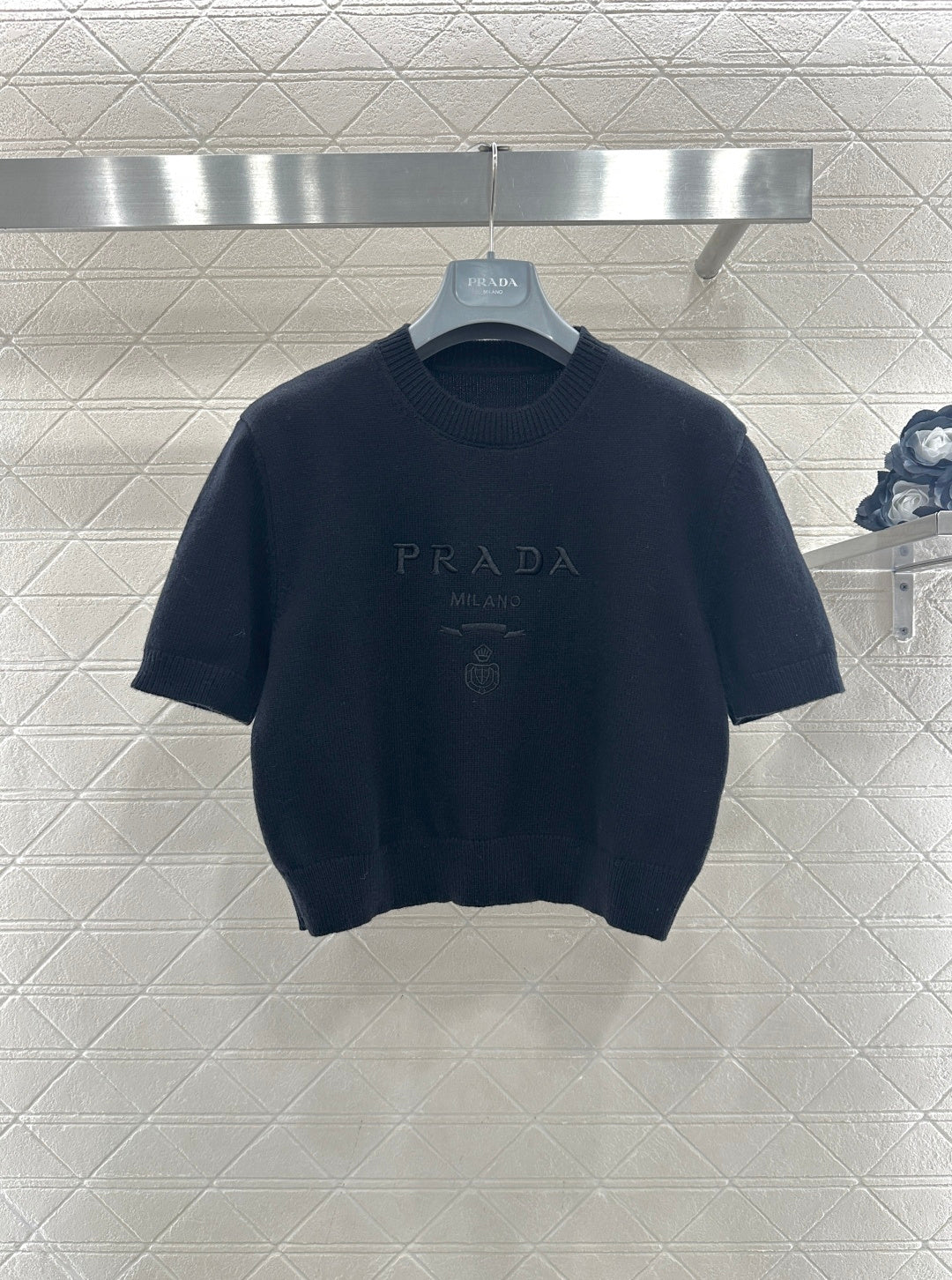 Logo Knit Short-Sleeve T-Shirt