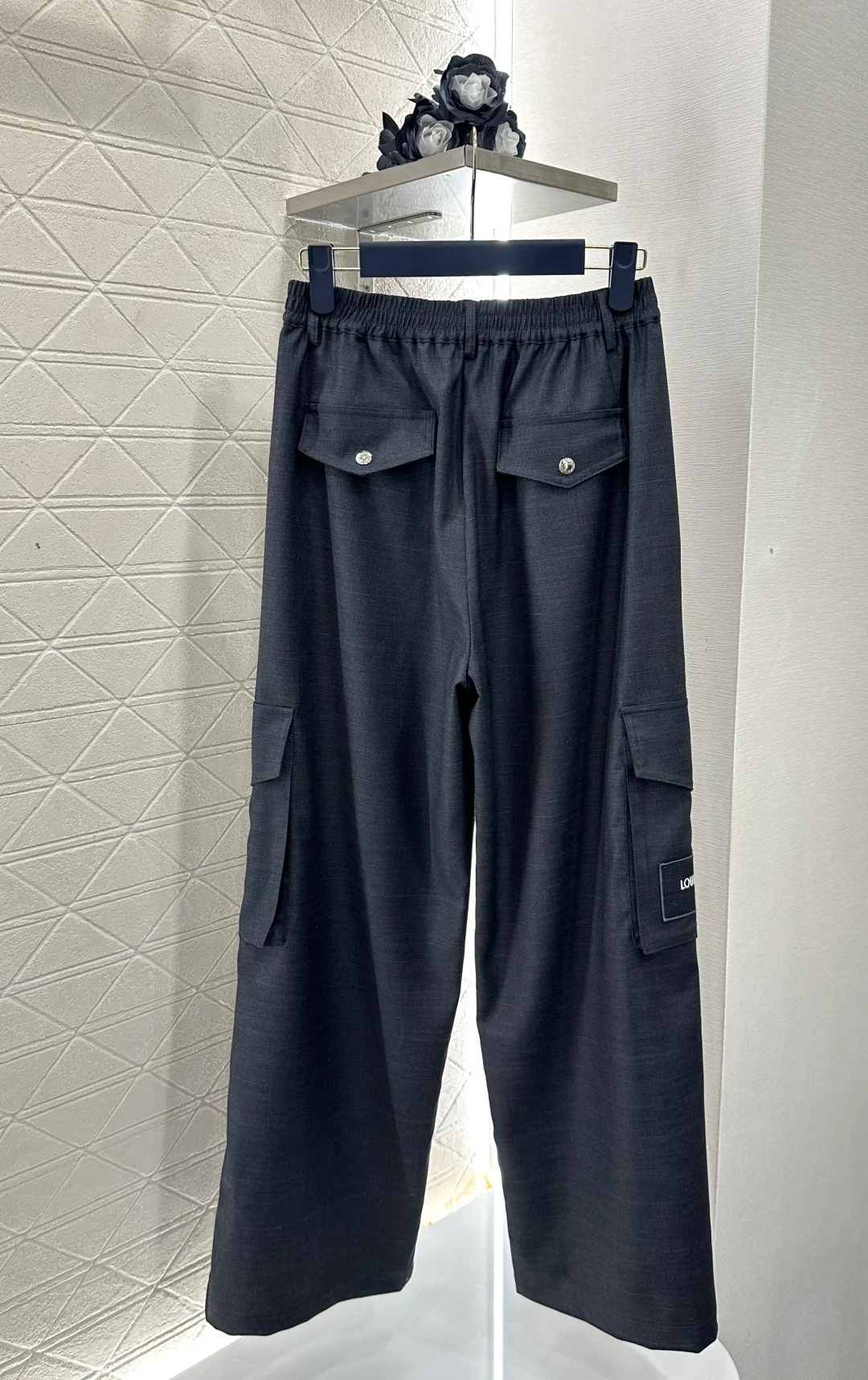 Cargo Wide-Leg Straight-Leg Pants