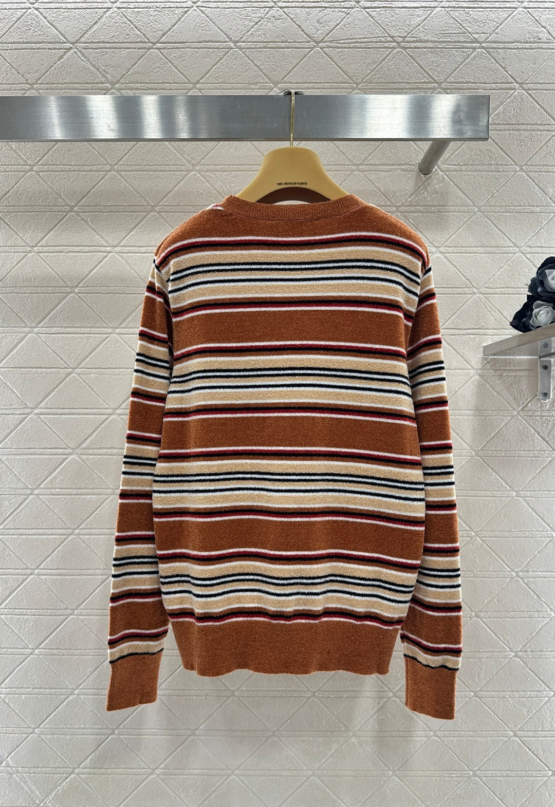Striped Knit Pullover Sweater