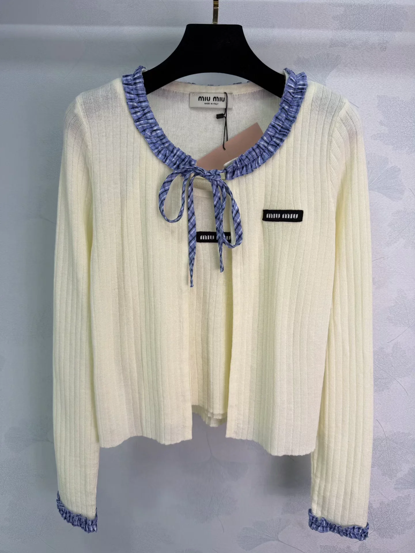 Ruffled Knit Cardigan