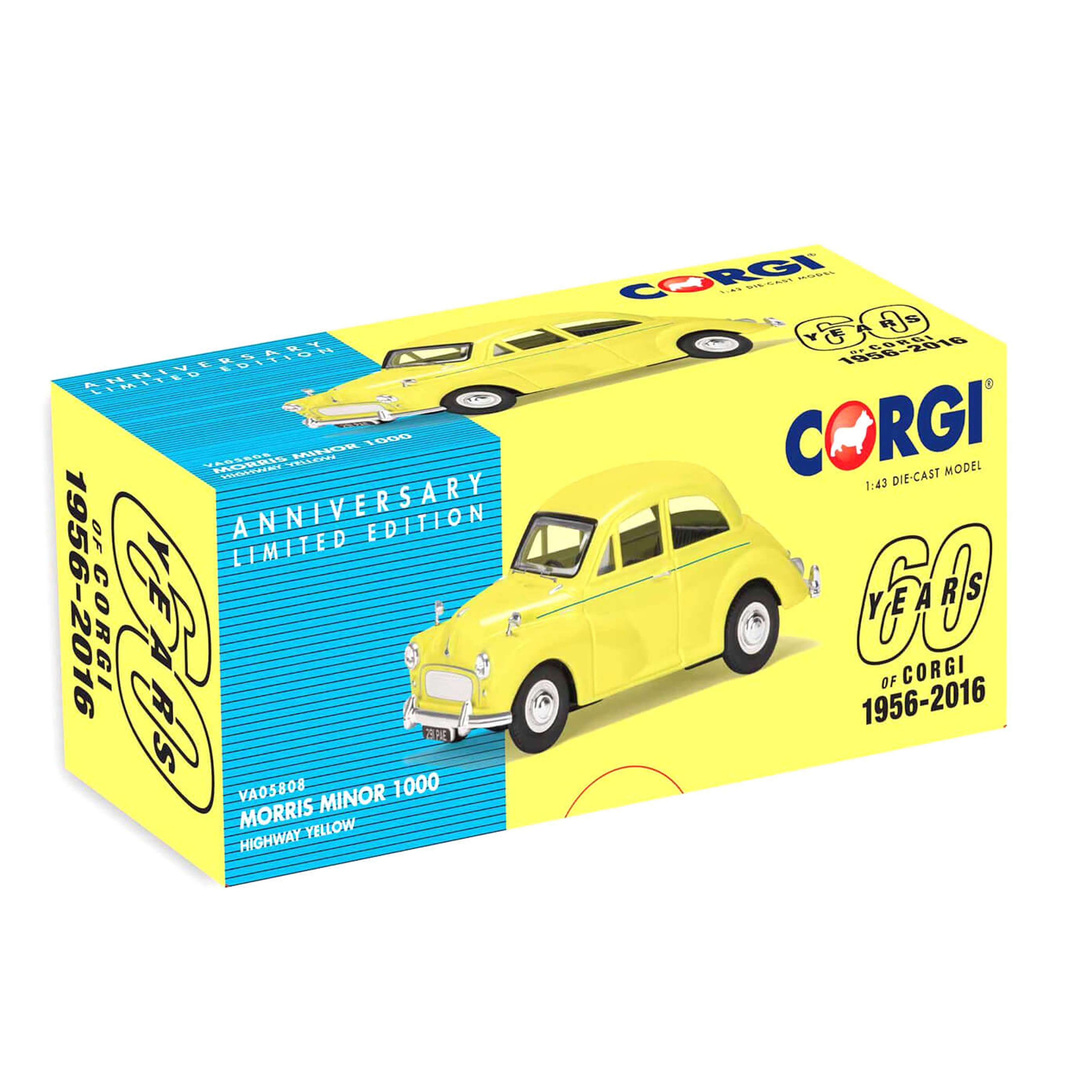 Morris Minor 1000 Highway Yellow Corgi 60th model 1:43