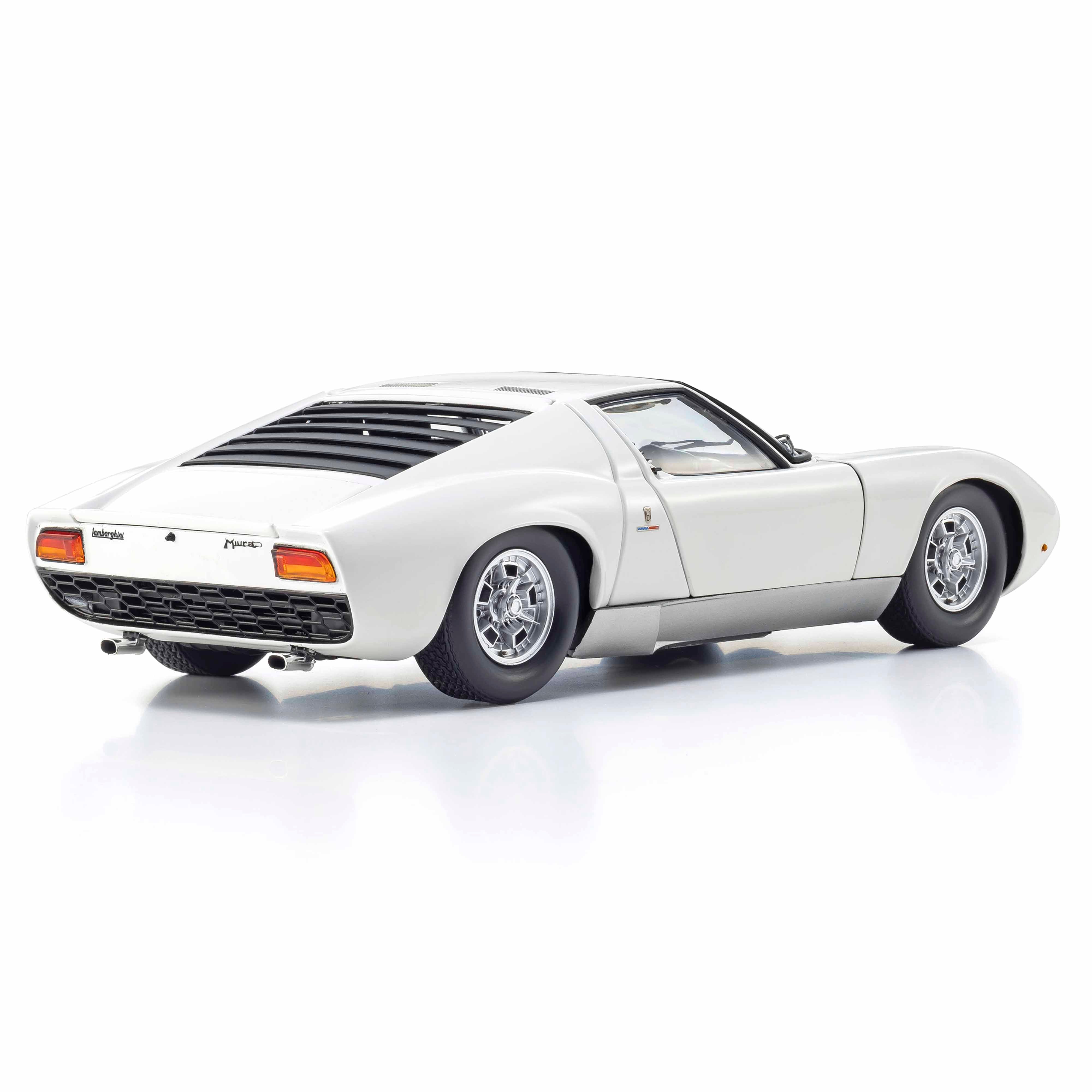 Lamborghini Miura P400 Blanc/Argent (Intérieur Noir) 1/18