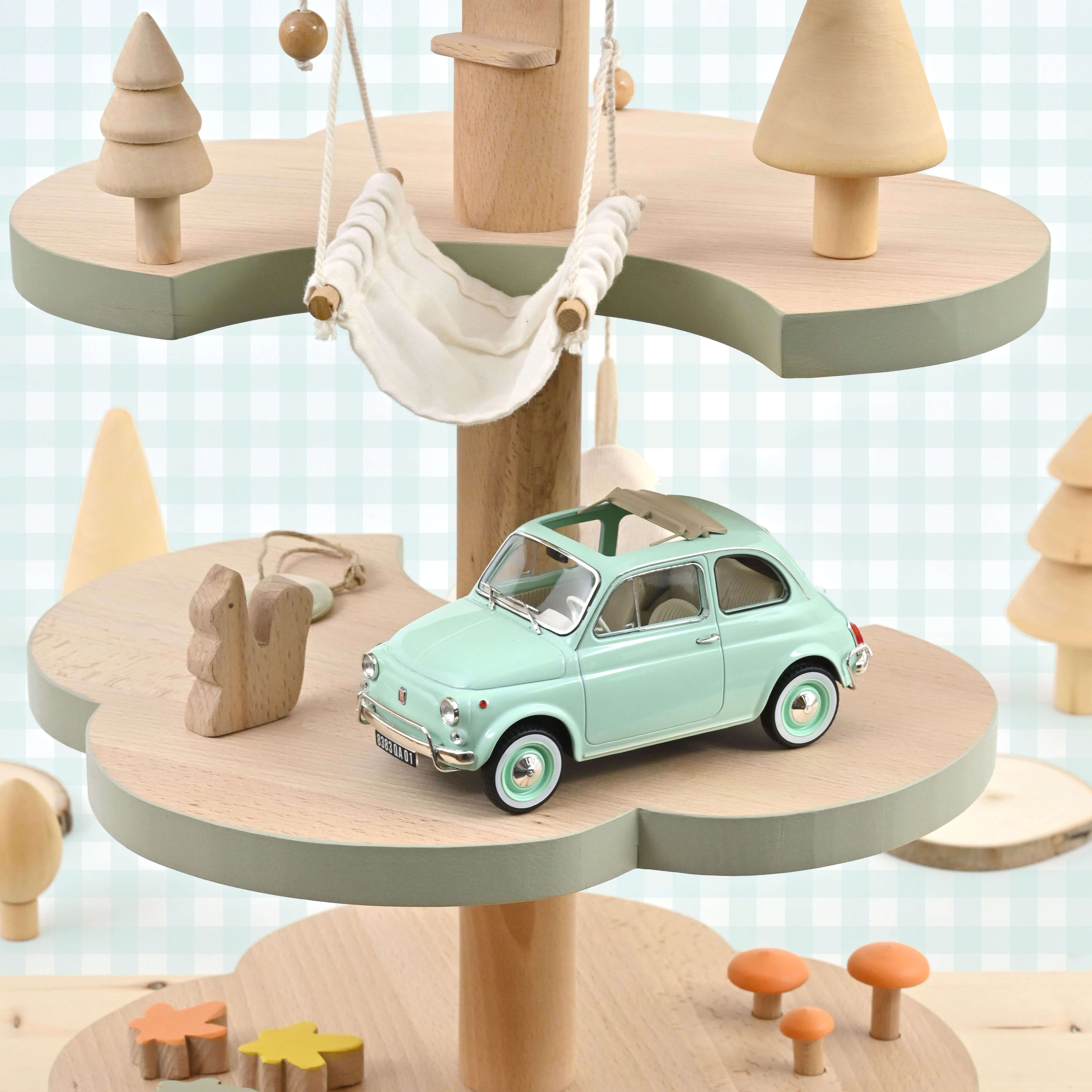 Fiat 500 L 1968 Pastel Blue birth gift 1/18