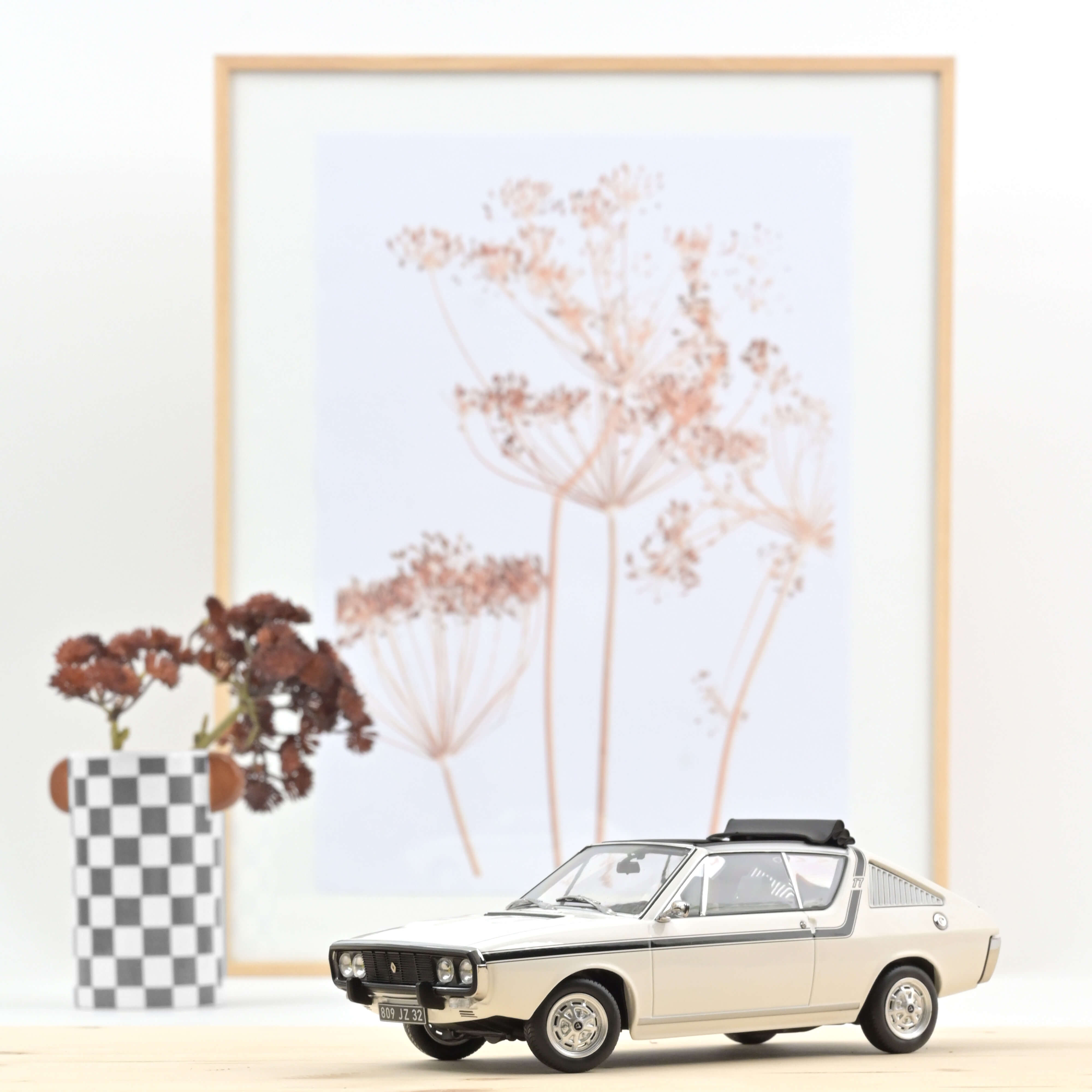 Renault 17 Gordini Découvrable 1975 White 1:18 - 300pcs