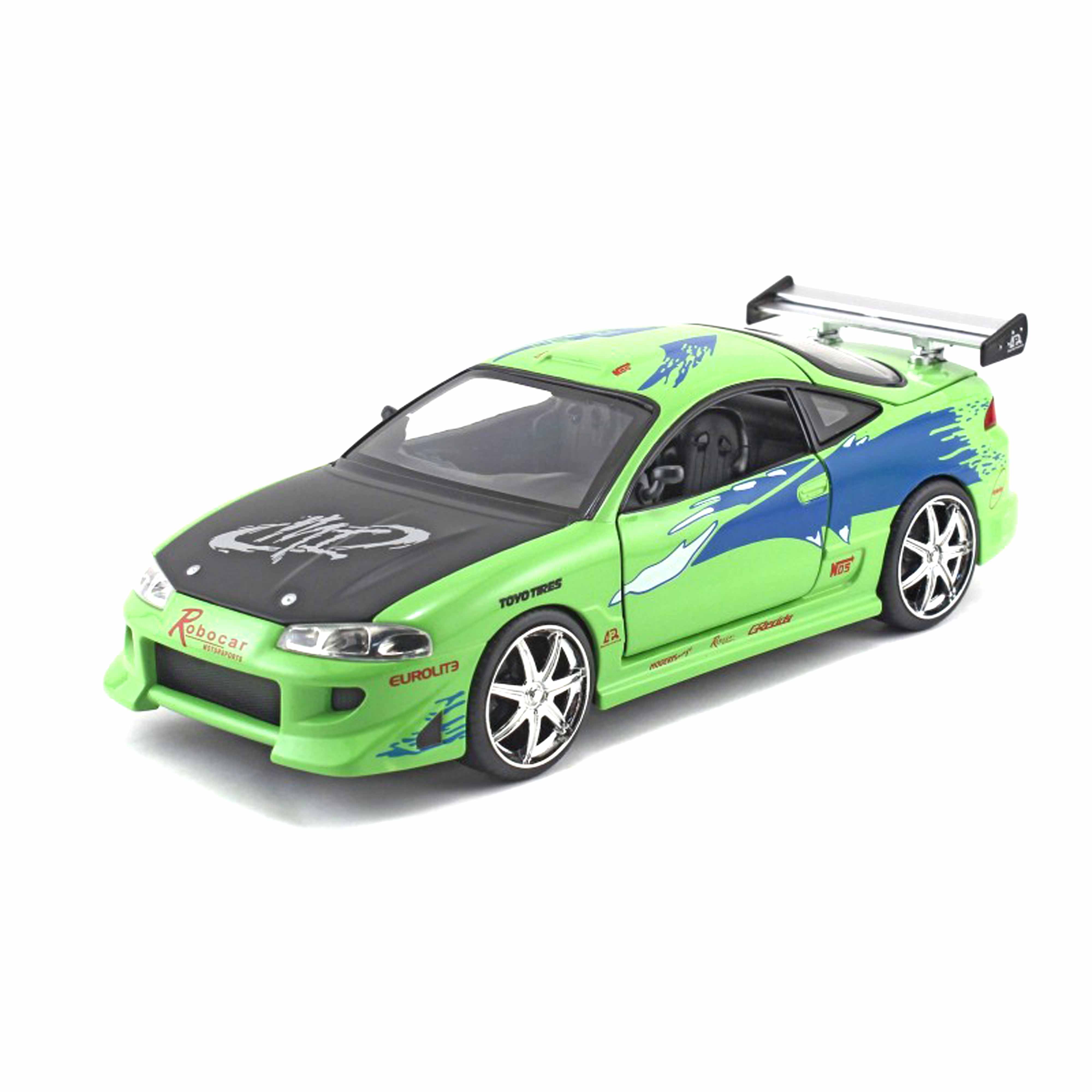 Mitsubishi Eclipse Green Brian O'Connor 1995 Fast and Furious 1:24