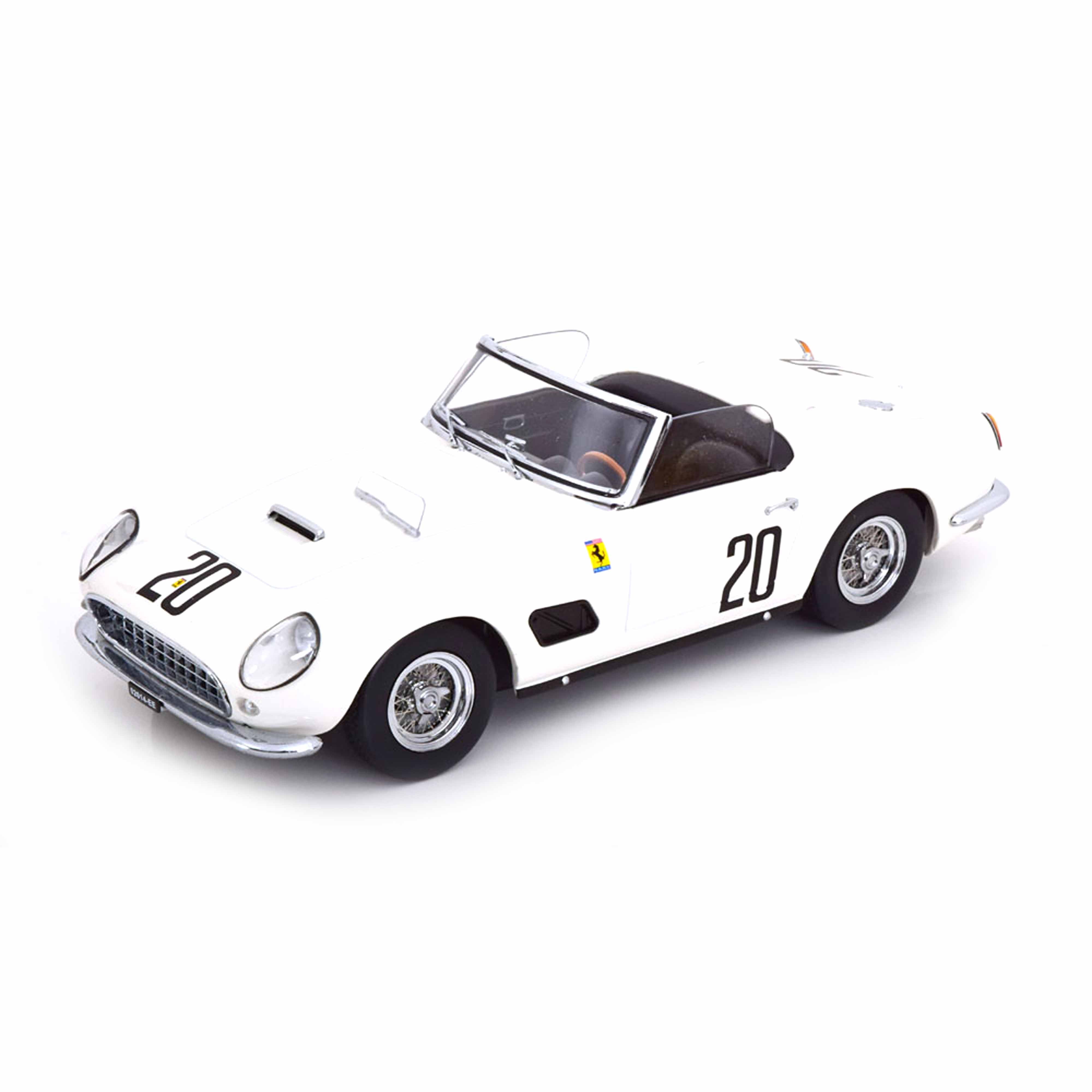 Ferrari 250 GT California Spyder No. 20 Le Mans 1960 White 1:18