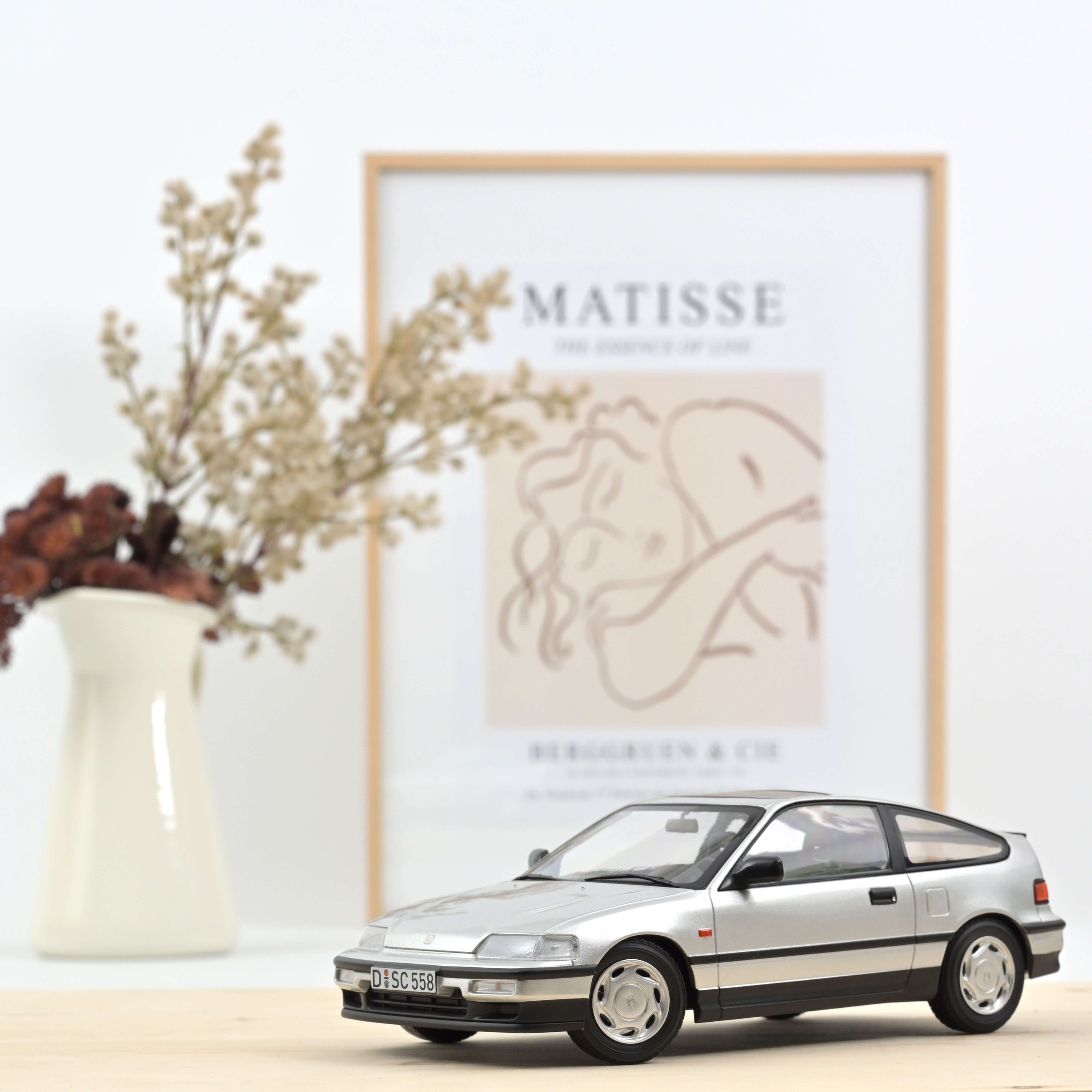 Honda CRX 1990 Silver 1:18