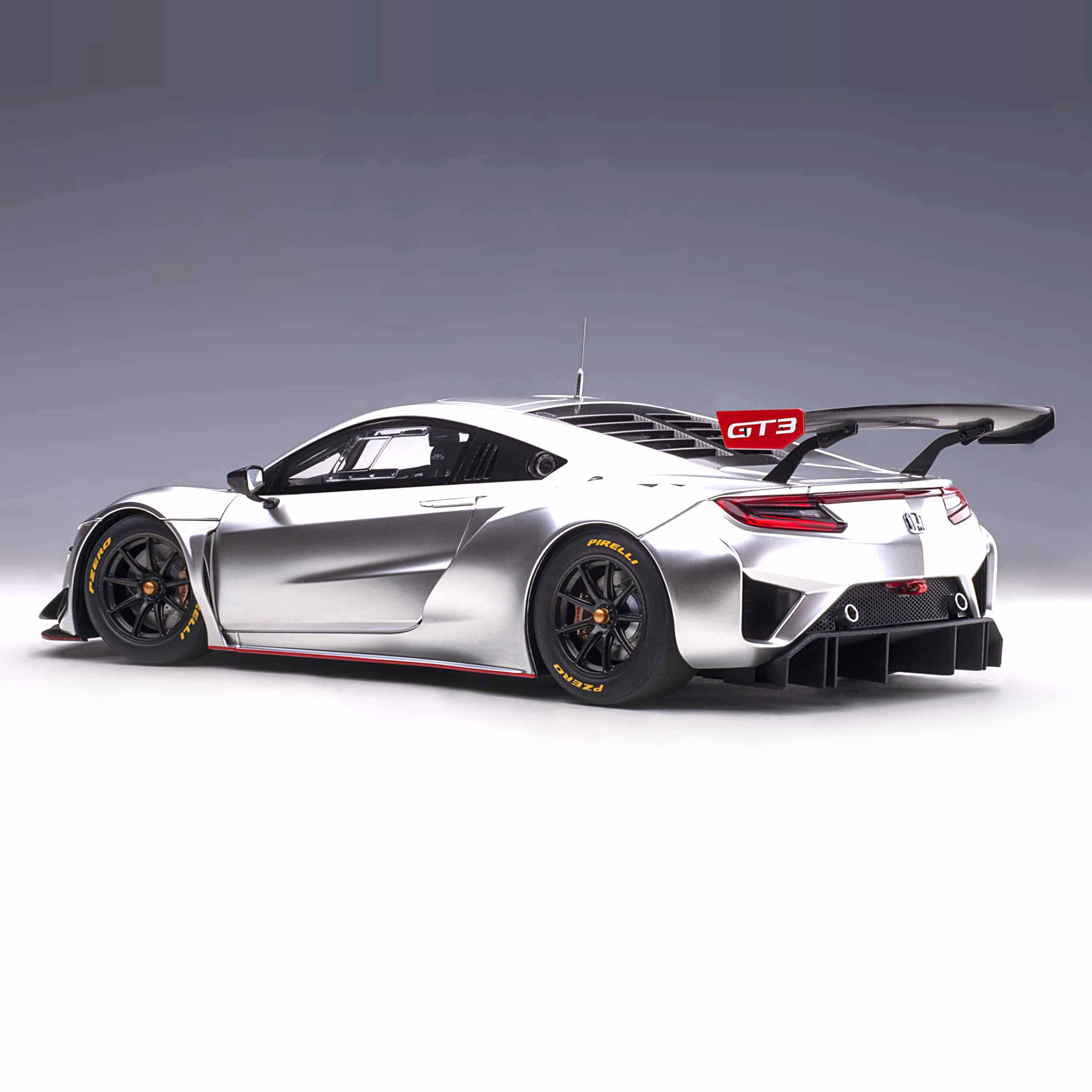 Honda NSX GT3 2018 Silver 1:18