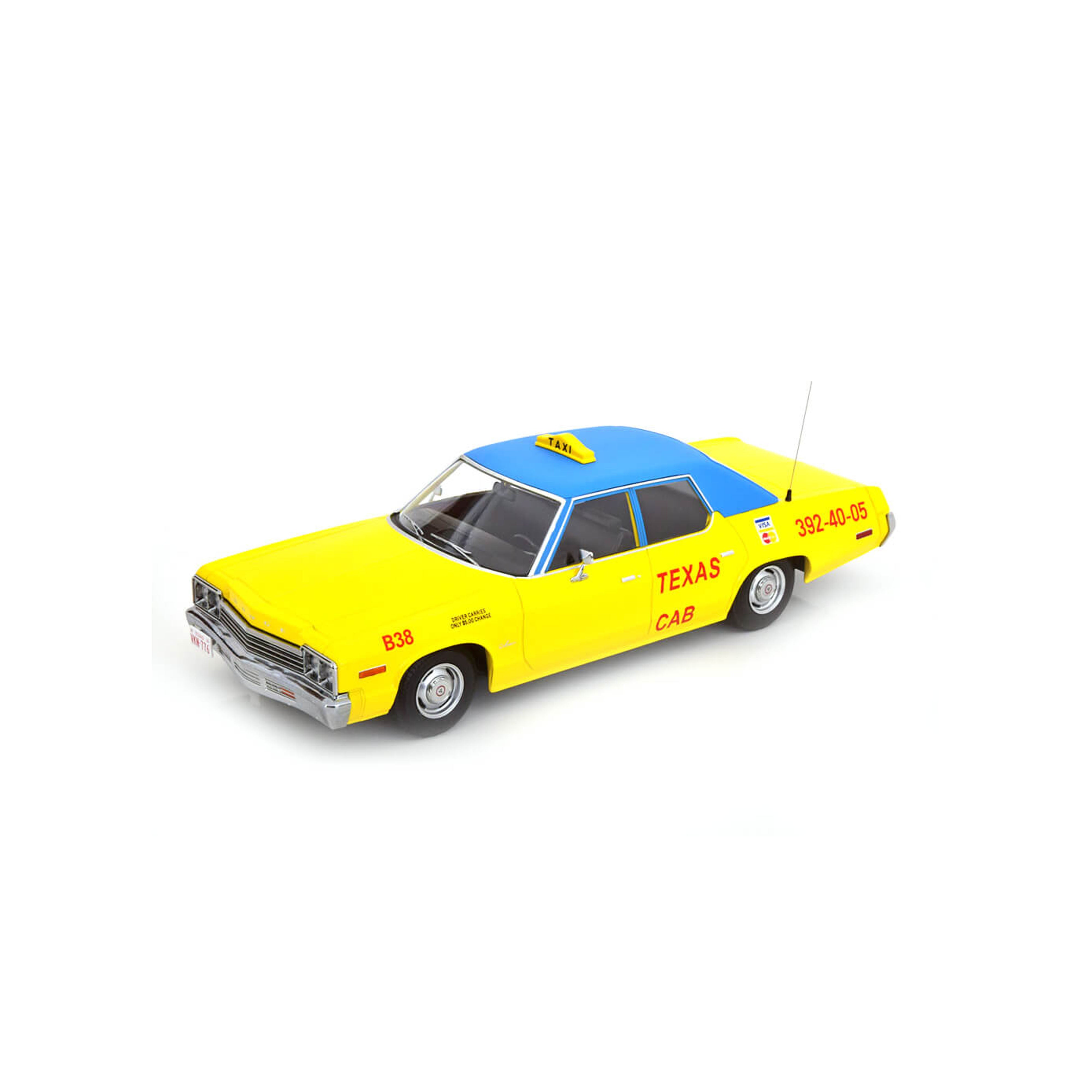 Dodge Monaco 1974 Texas Cab Yellow/Blue 1:18