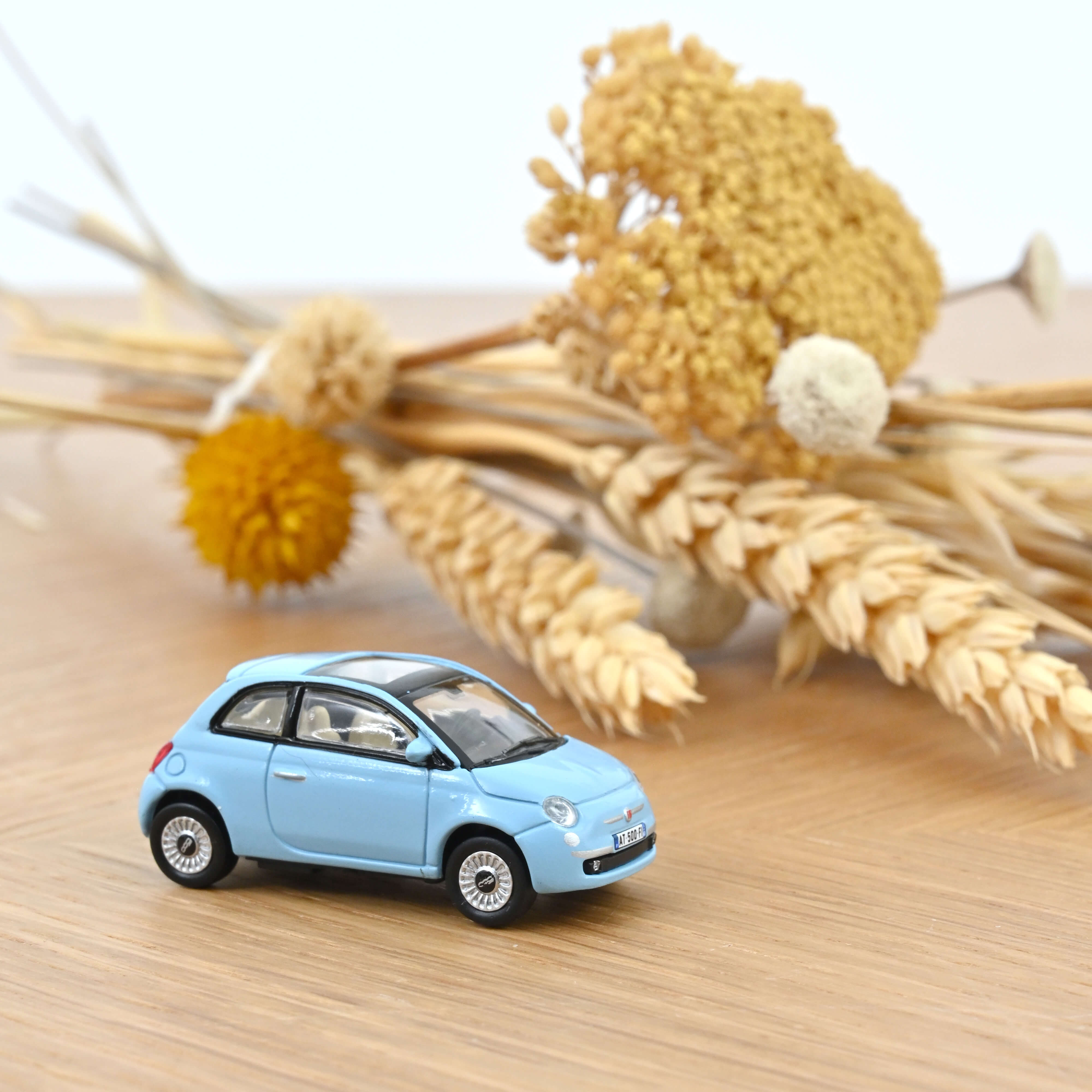 Fiat 500 2008 Blue 1:87