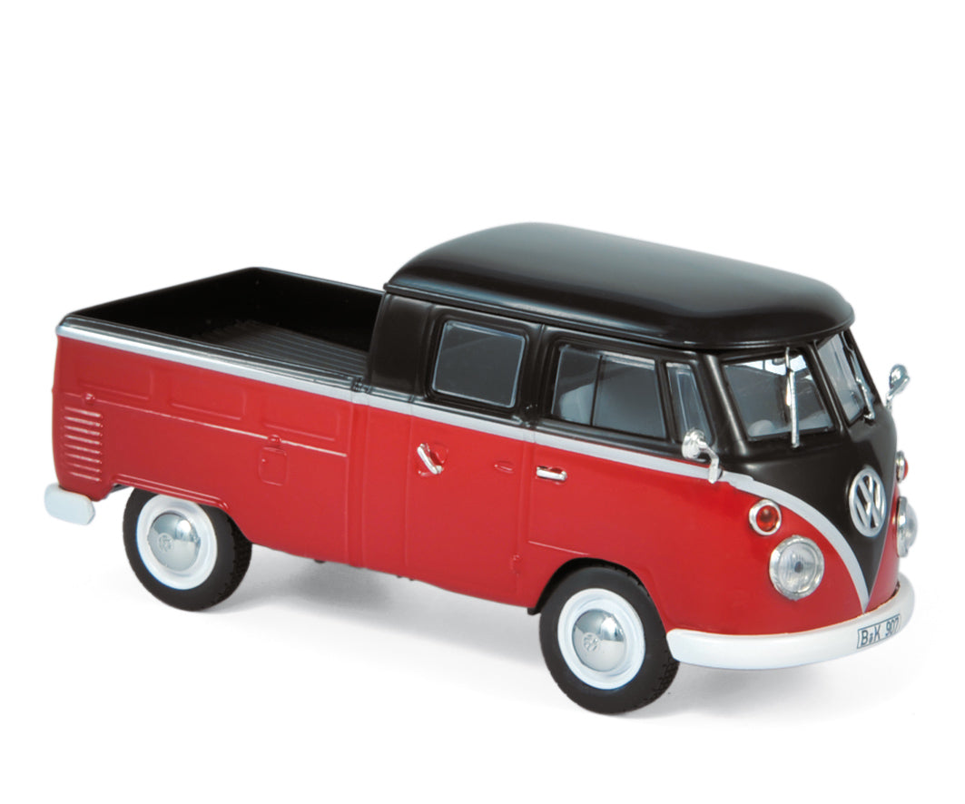 VW T1 Double Cabin 1961 Red and Black 1:43