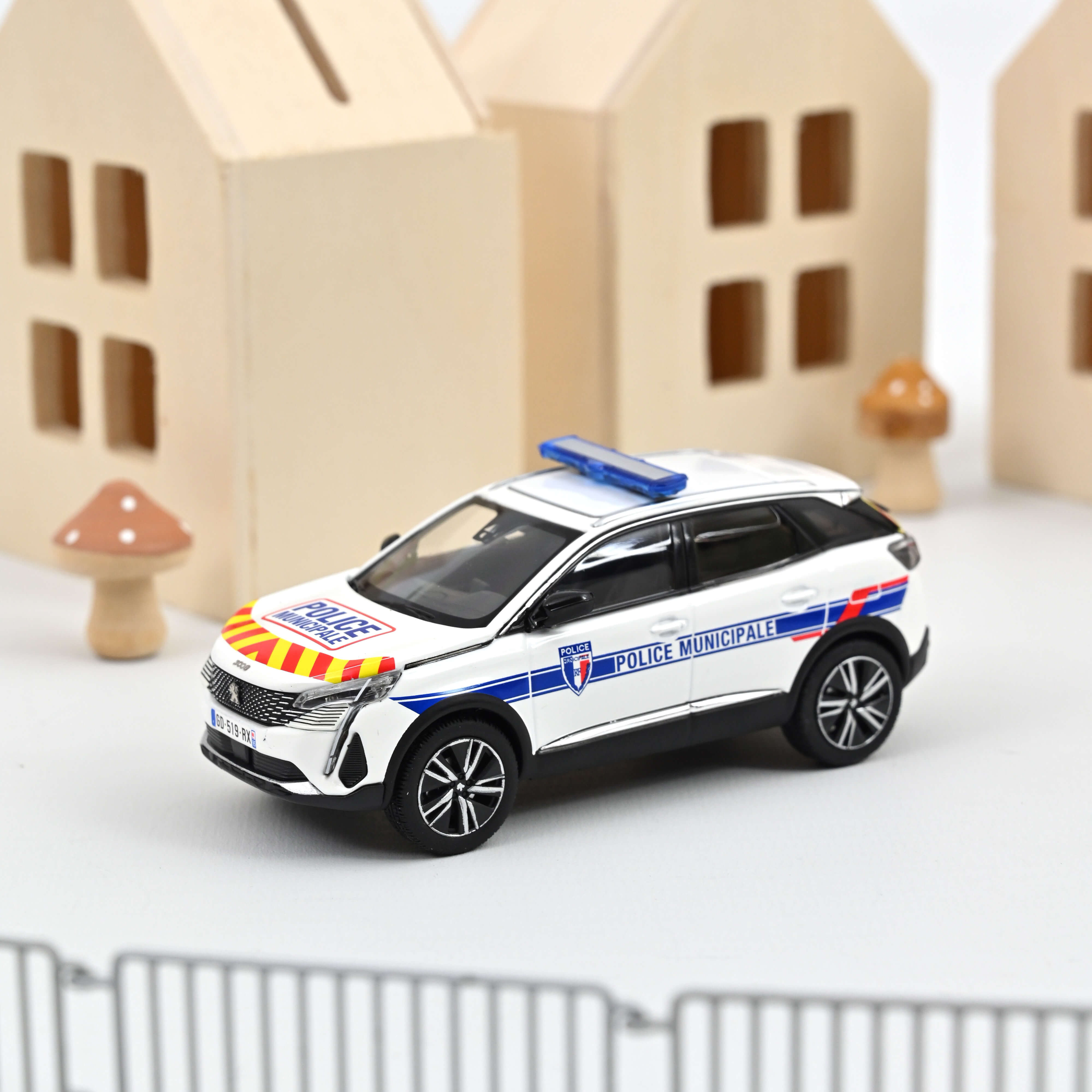 Peugeot 3008 2023 Police Municipale with Red/Yellow striping 1:43