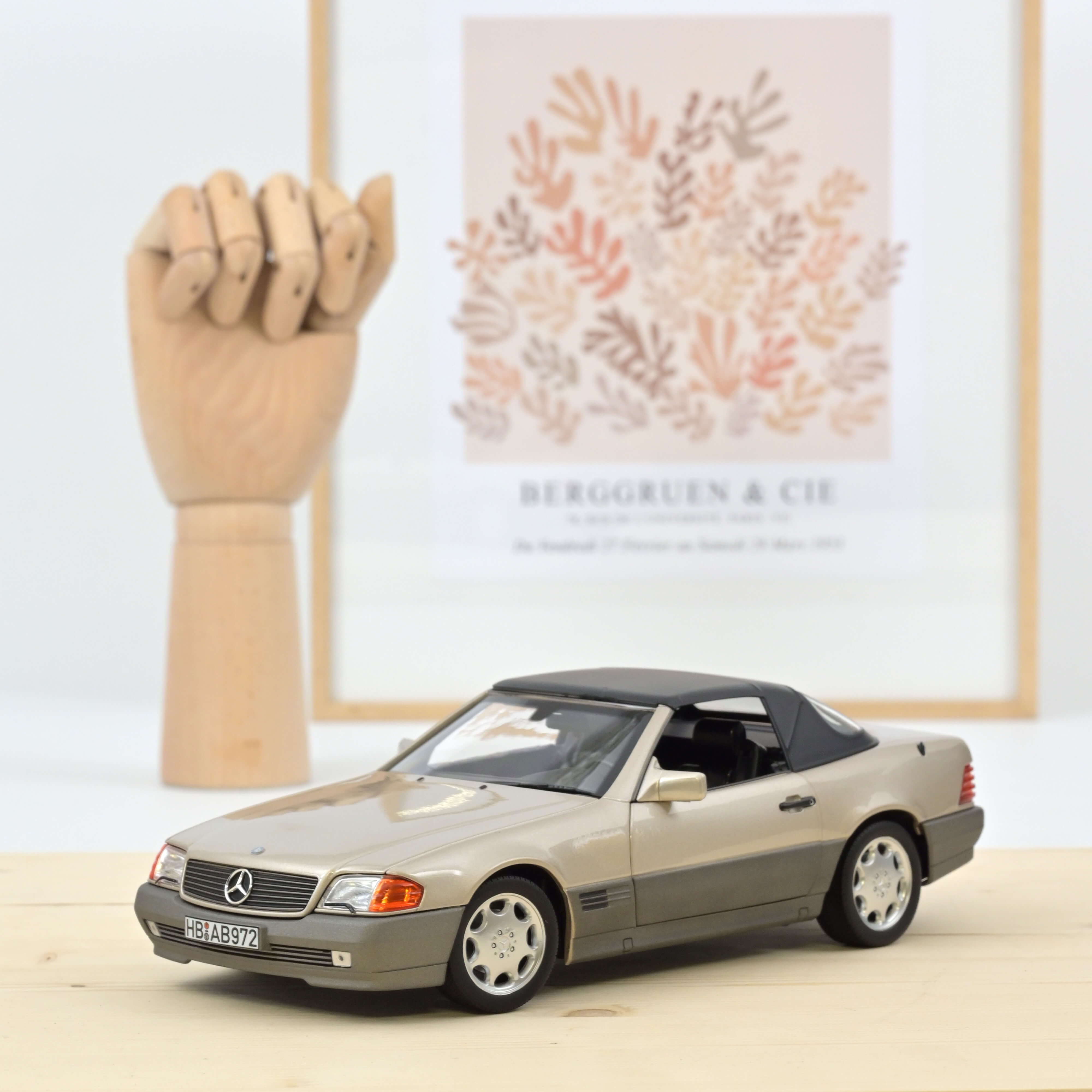 Mercedes-Benz 500 SL 1989 Smoke Silver metallic 1:18