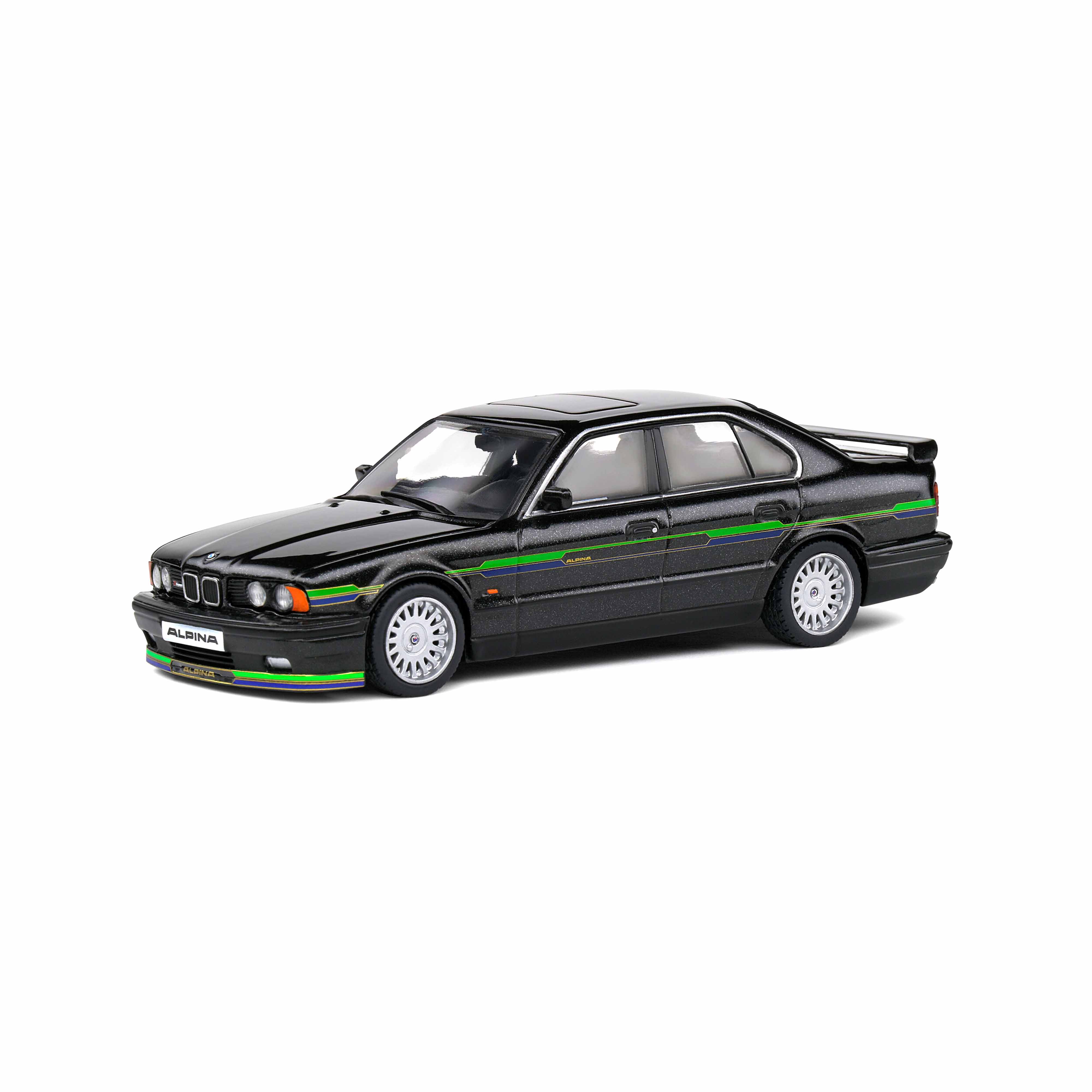 BMW Alpina B10 (E34) Biturbo Black and Green Stripes 1994 1:43