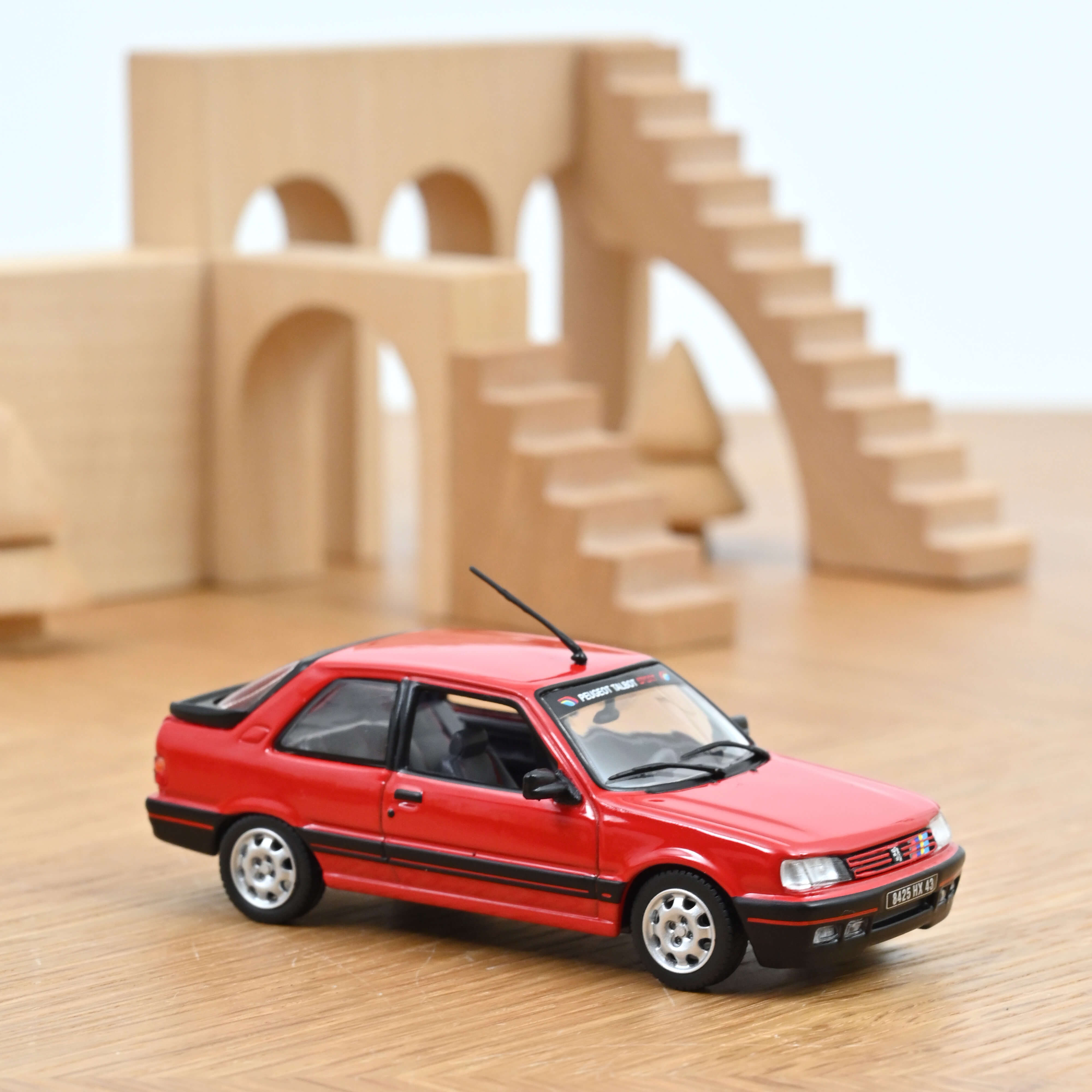 Peugeot 309 GTi 1987 Vallelunga Red with deco PTS 1:43